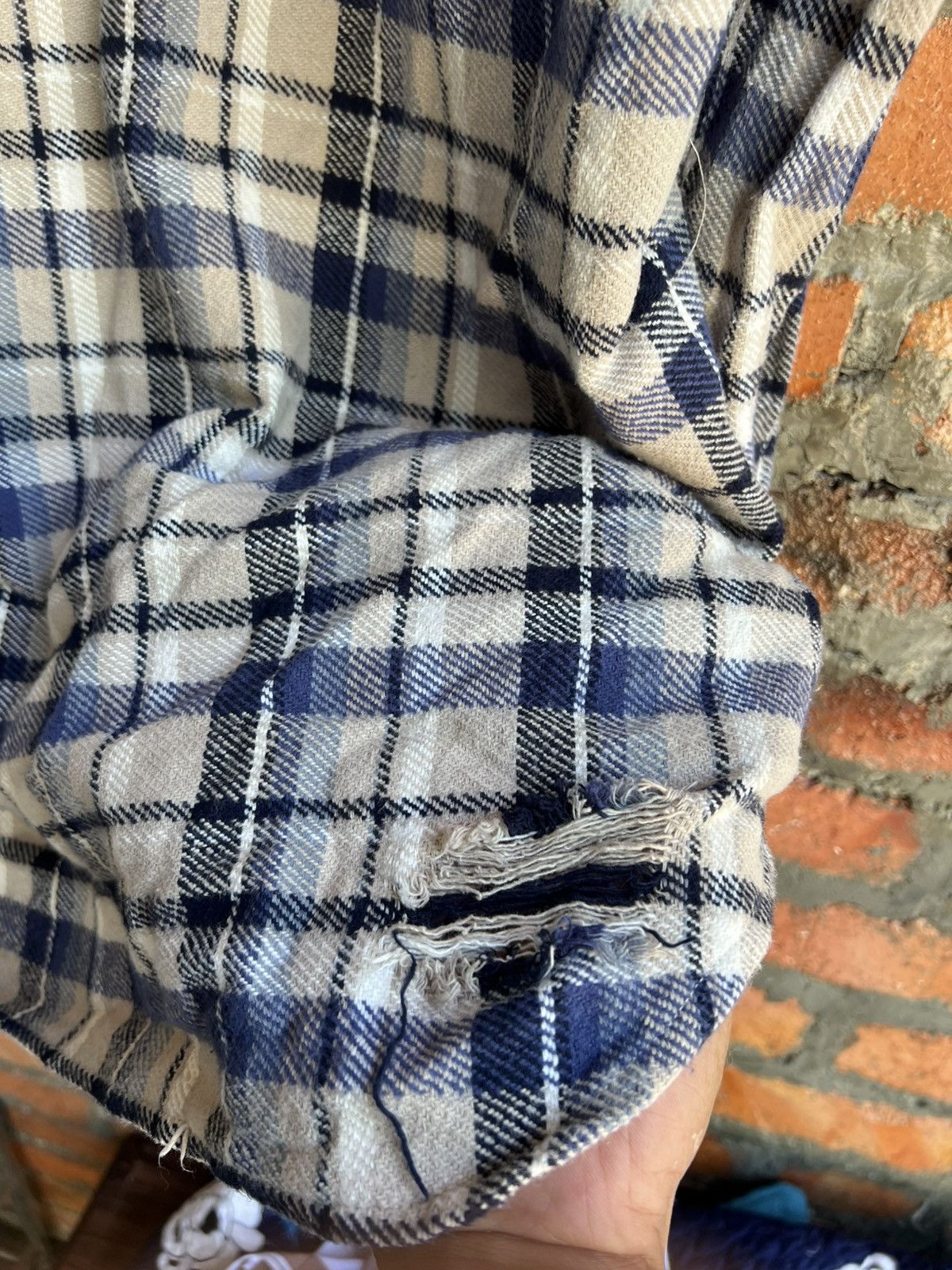 Vuja De Vuja De’ Distressed Flannel Shirt Size US XL / EU 56 / 4 - 10 Thumbnail