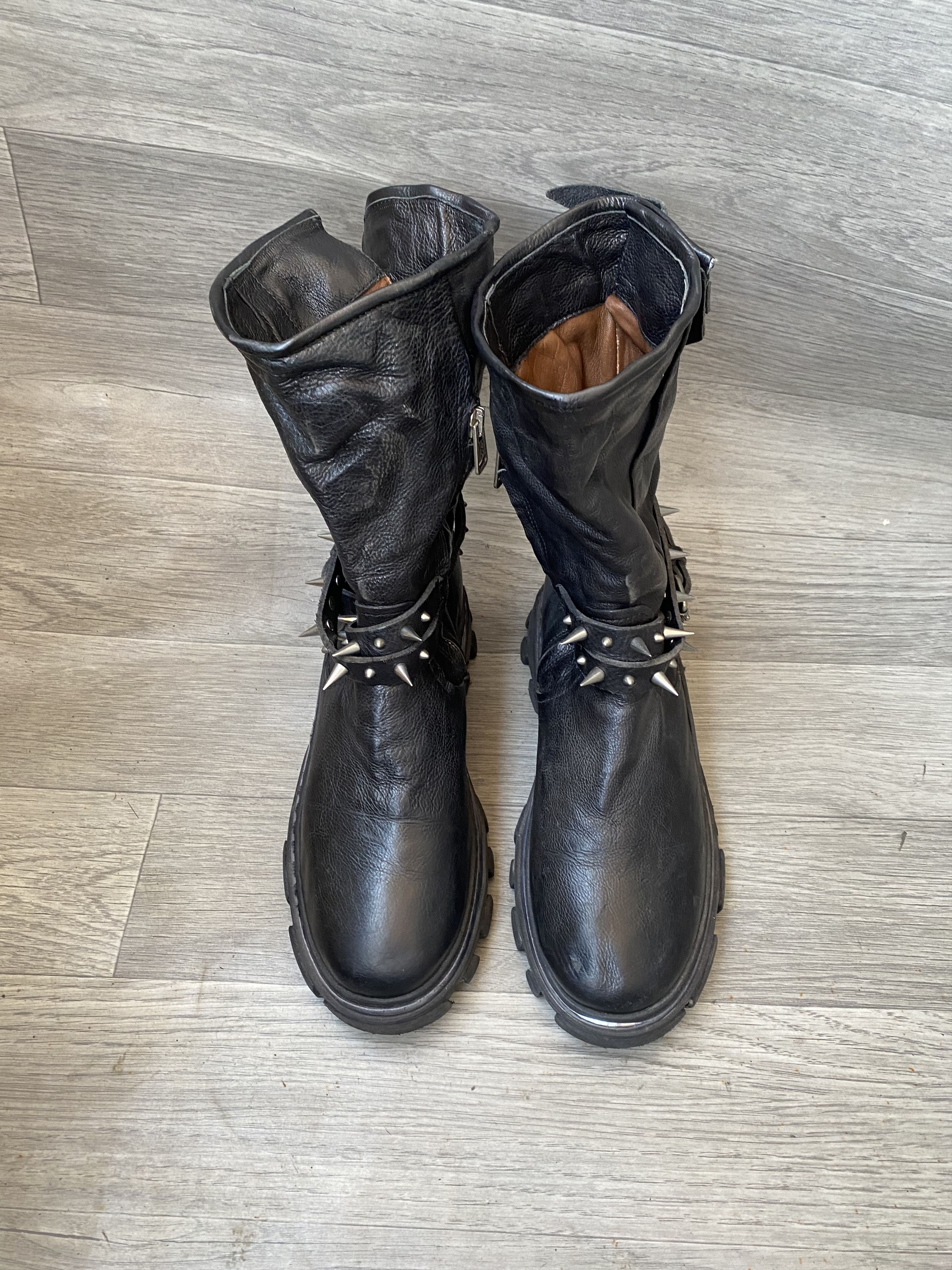 A.S.98 A.S.98 black leather grunge gothic boots in sz 37 Size US 7 / IT 37 - 2 Thumbnail