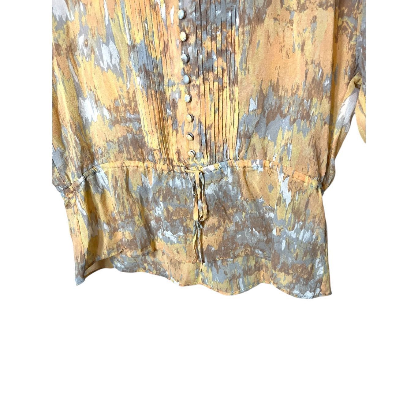 Banana Republic Banana Republic 100% silk pleated detail button front short Size M / US 6-8 / IT 42-44 - 3 Thumbnail