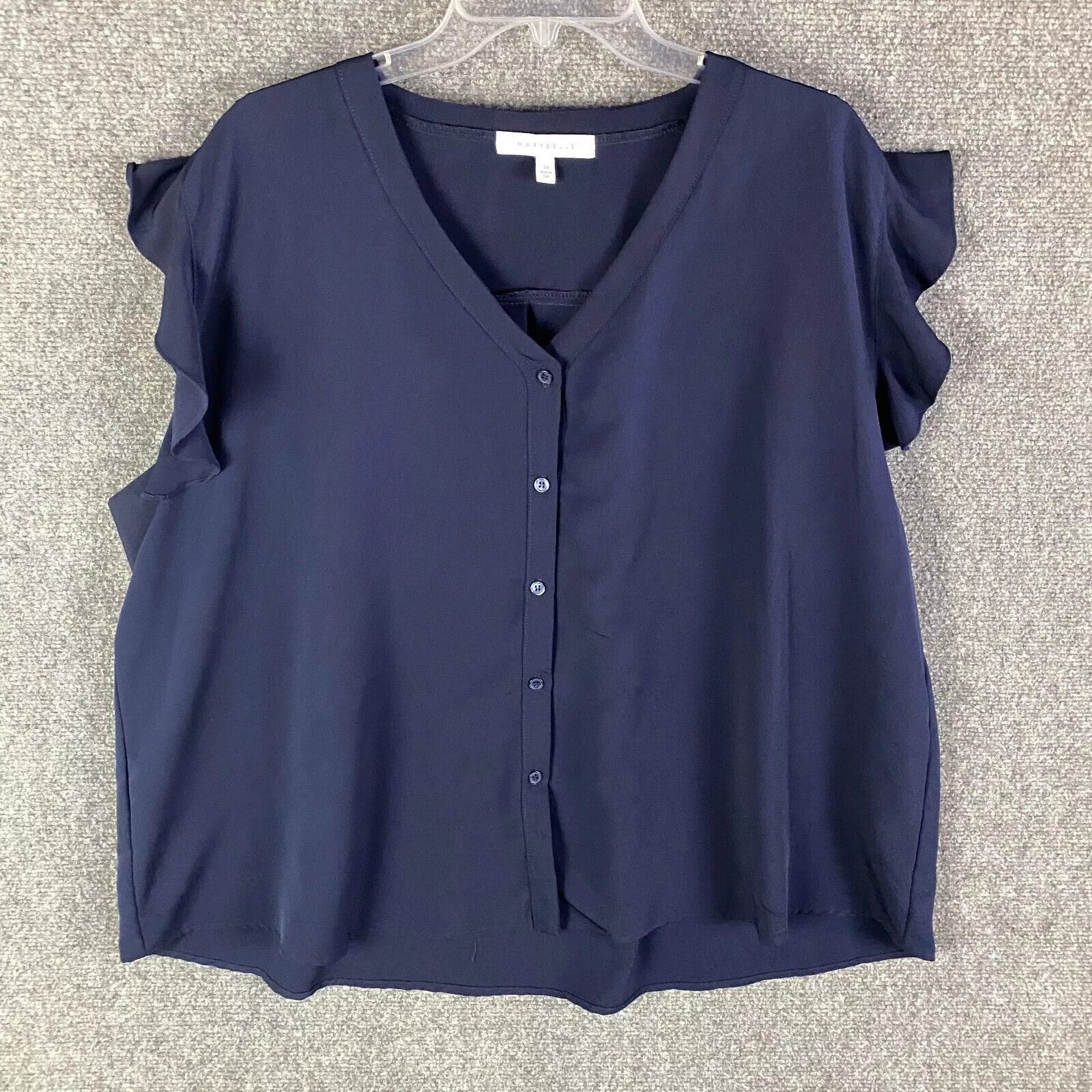 Other Marybelle Button Up Top Women's 3X Sleeveless Plus Size ONE SIZE - 1 Thumbnail