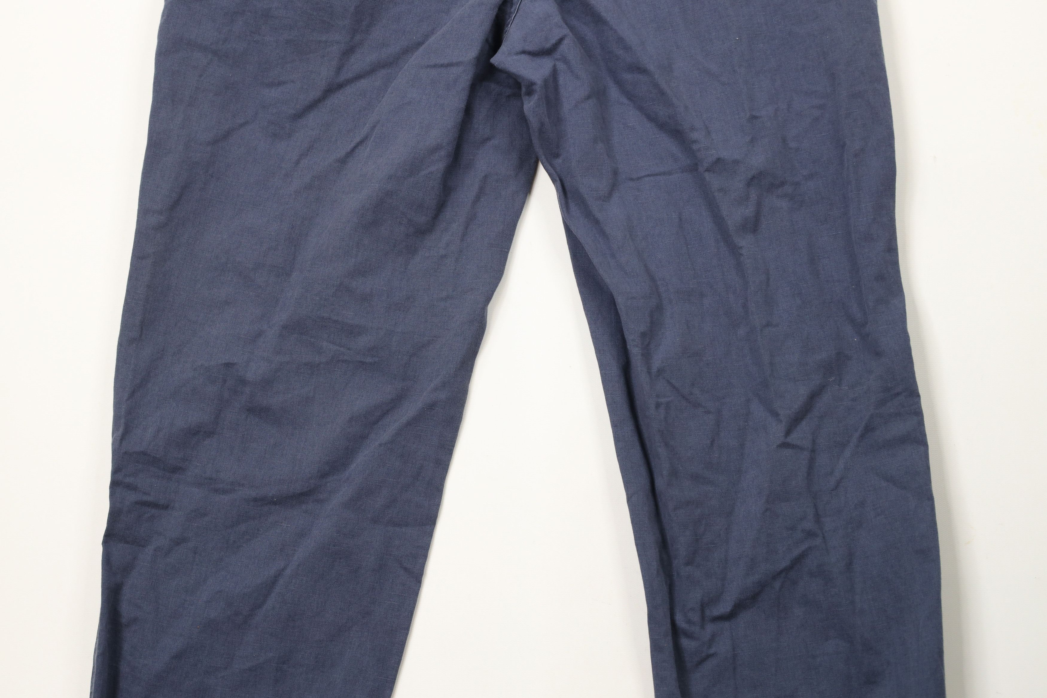 Brooks Brothers × Vintage Brooks Brothers Linen Blend Chinos Beach Harem Pants Blue Size US 34 / EU 50 - 10 Thumbnail
