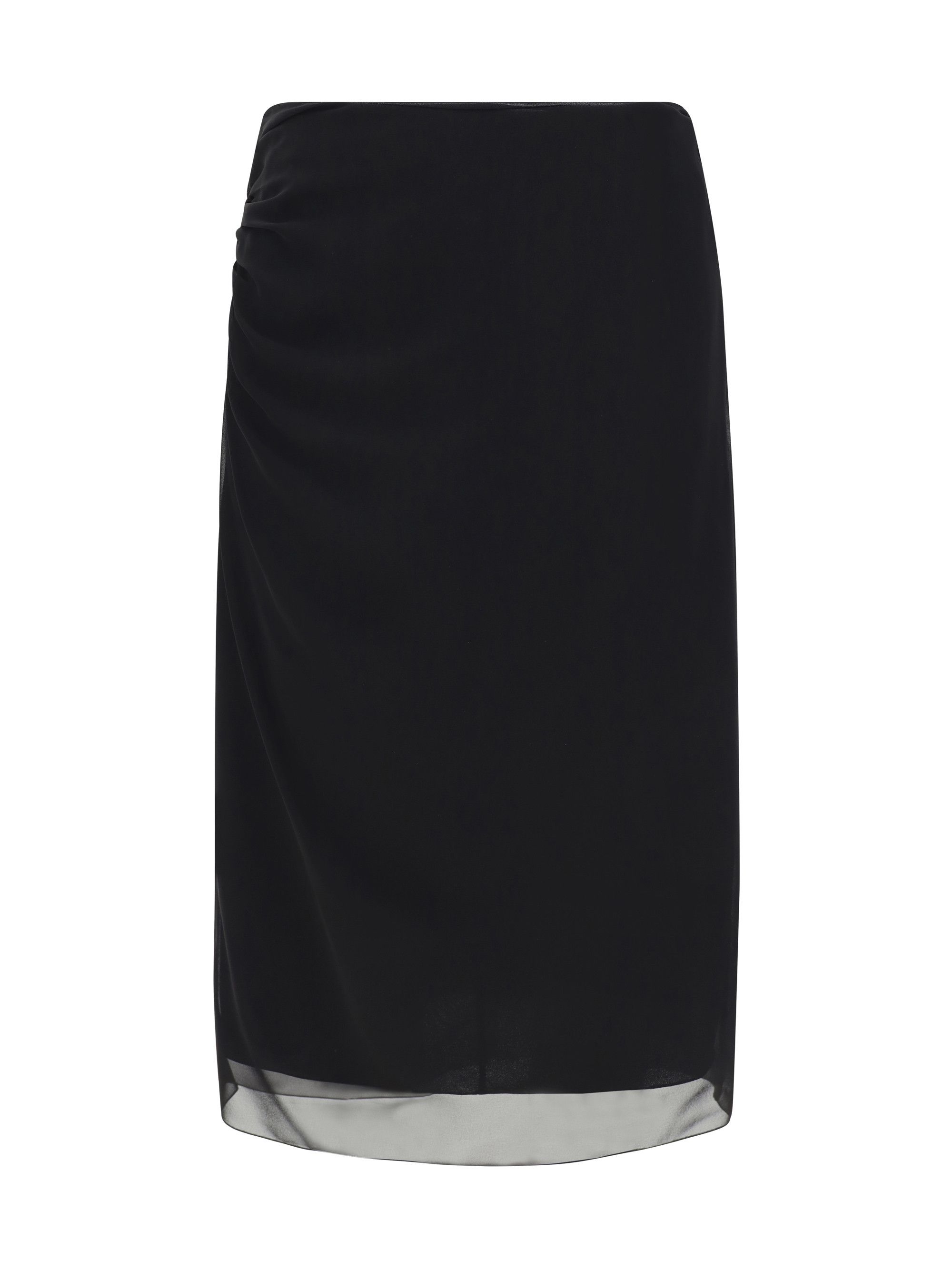 image of Prada Midi Skirt in Black, Women's (Size 30)