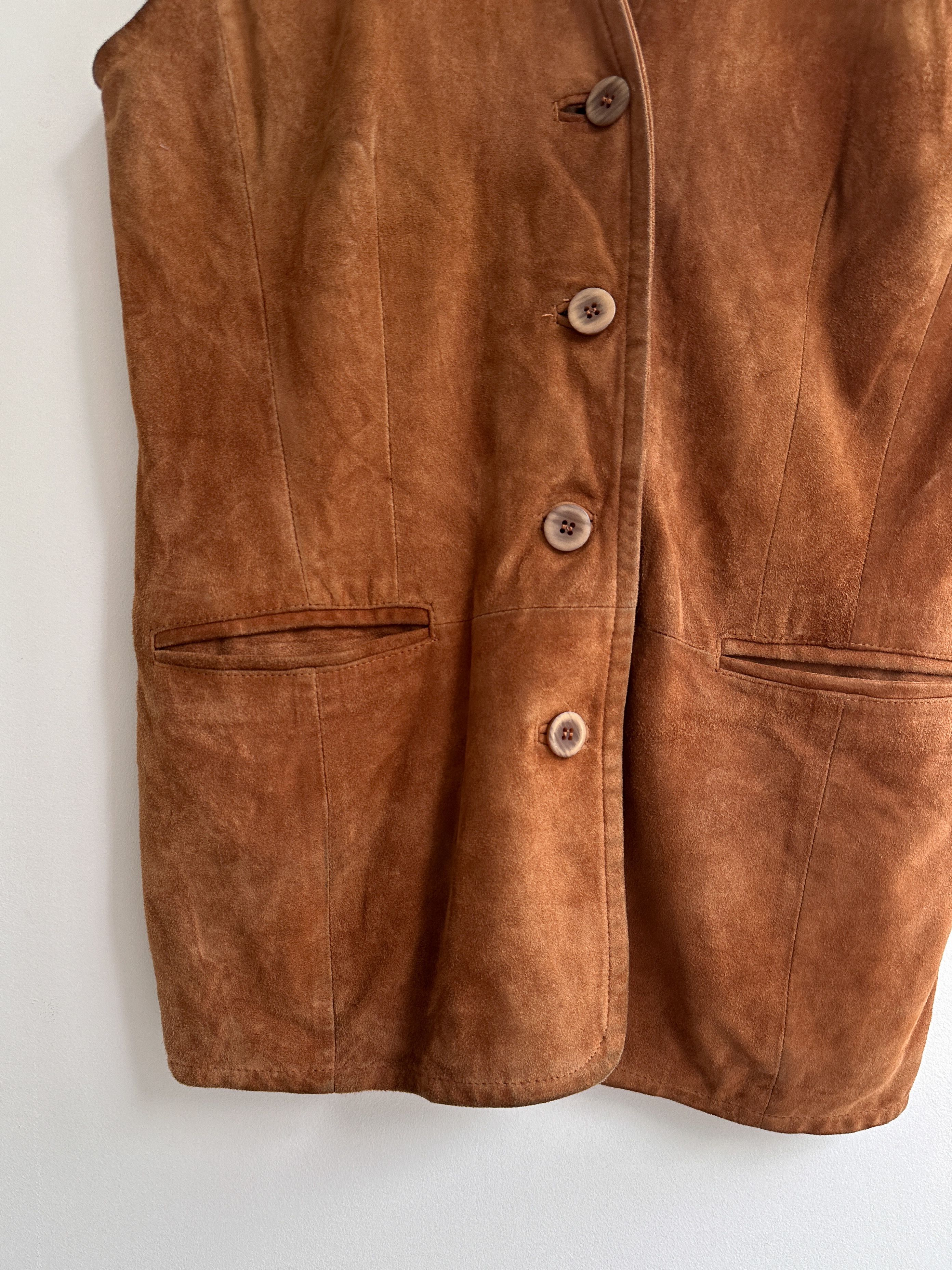 Cerruti 1881 Vintage Cerruti 1881 Suede Vest Gilet Sleeveless Jacket Size XS / US 0-2 / IT 36-38 - 3 Thumbnail
