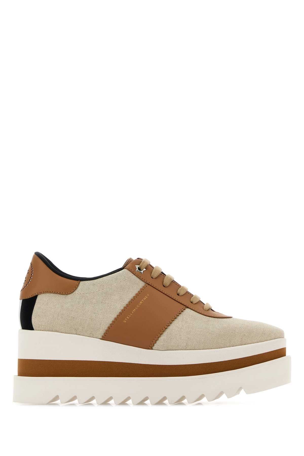 Stella McCartney Beige Canvas Sneak-Elyse Sneakers Size US 11 / IT 41 - 1 Thumbnail