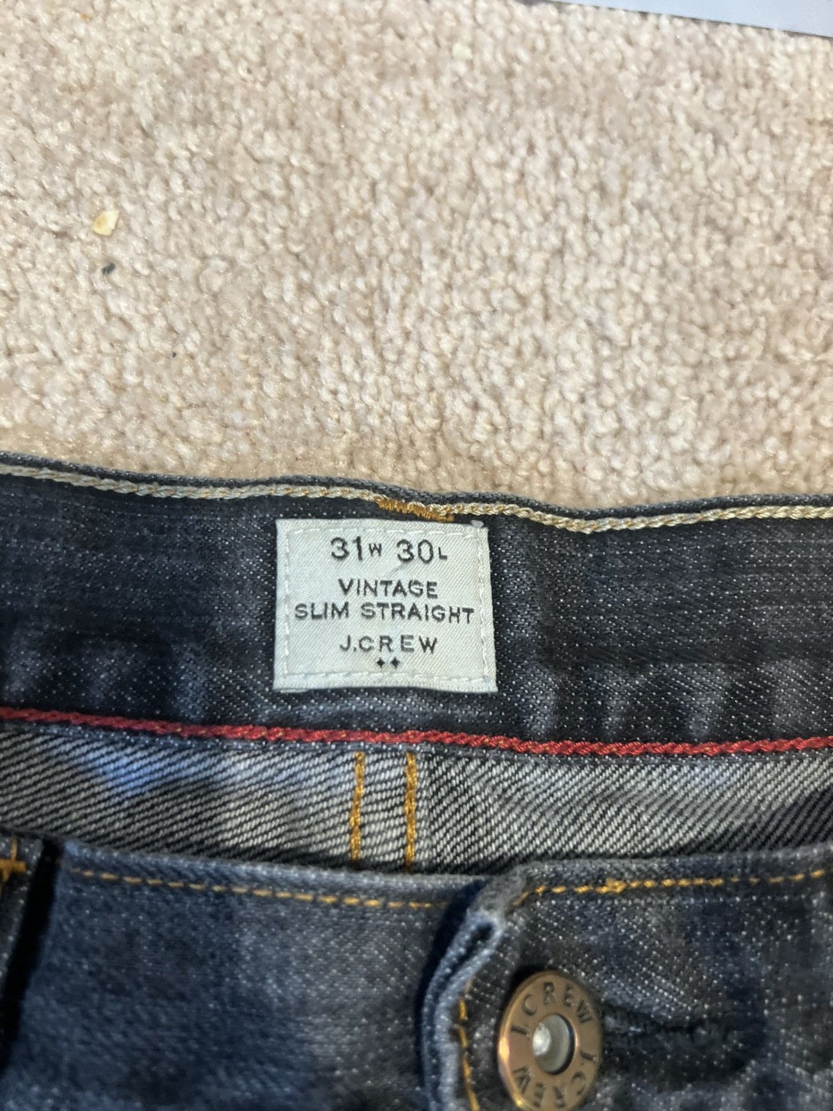 J.Crew Dark Wash Vintage J.Crew Slim Straight Leg Jeans 31x30 Size US 31 - 2 Thumbnail