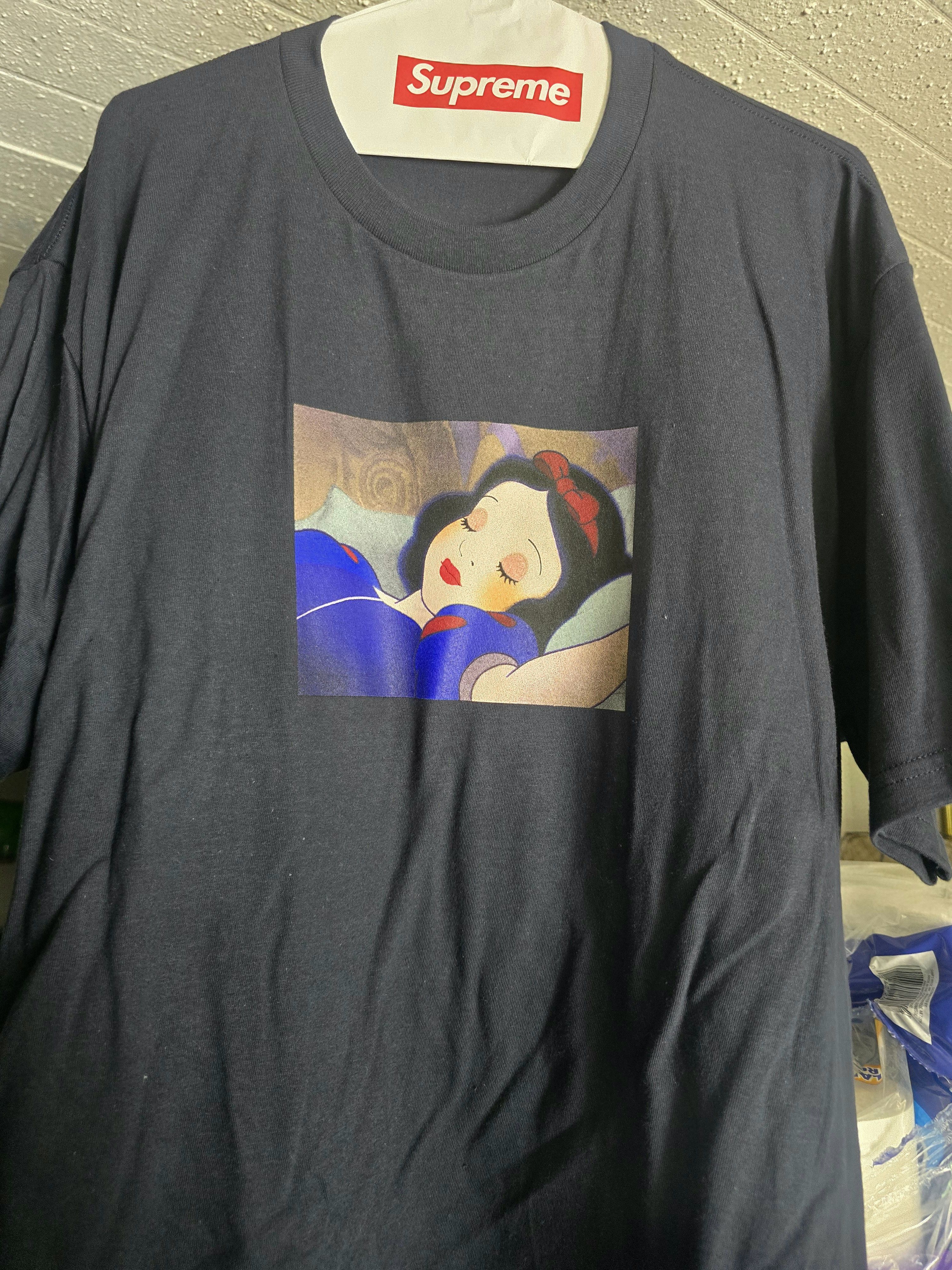 Size XL Supreme Snow White Tee Black New Sold Out FW24 🔥 | eBay