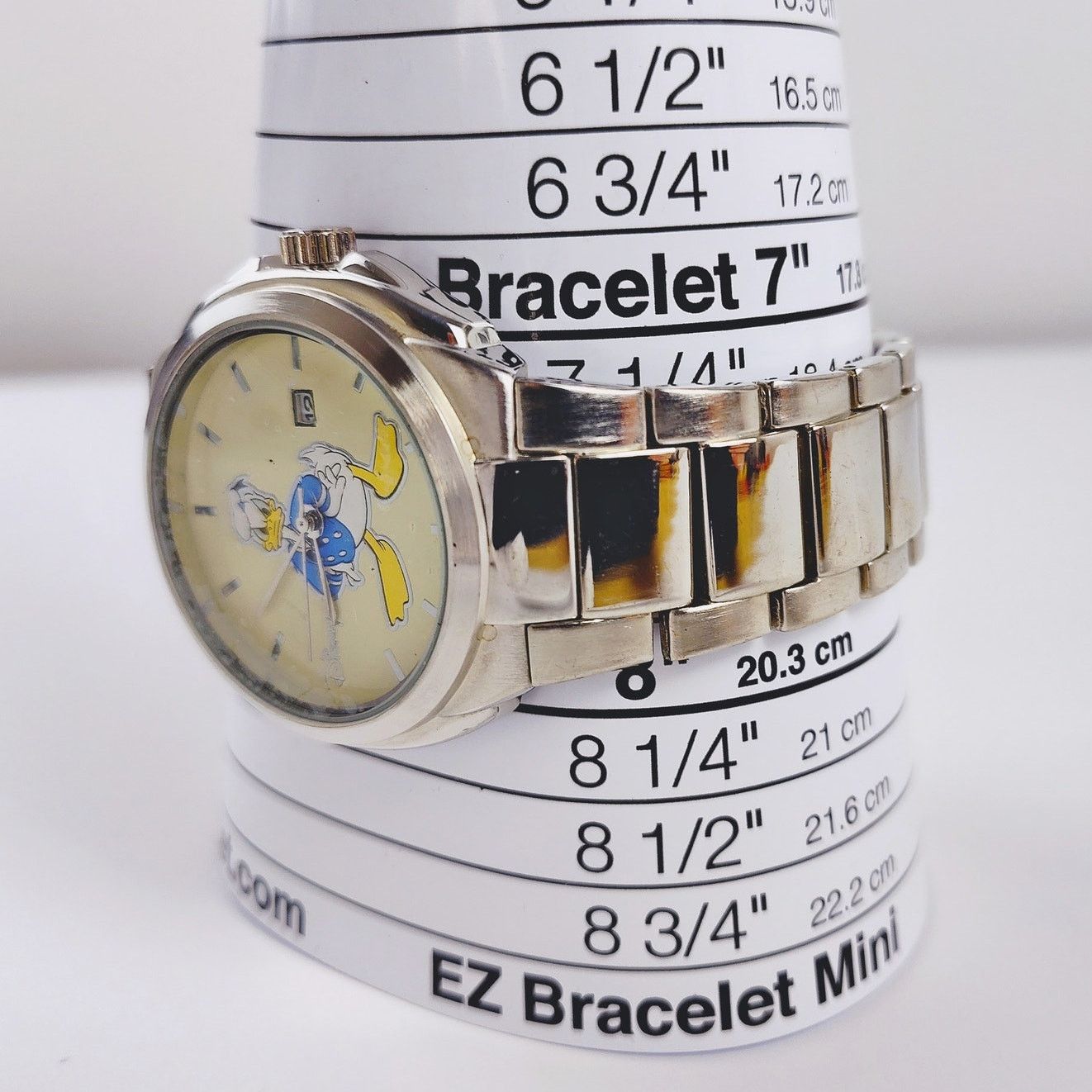 Disney Disney Donald Duck Calendar Date Silver Watch Men's Size ONE SIZE - 7 Thumbnail