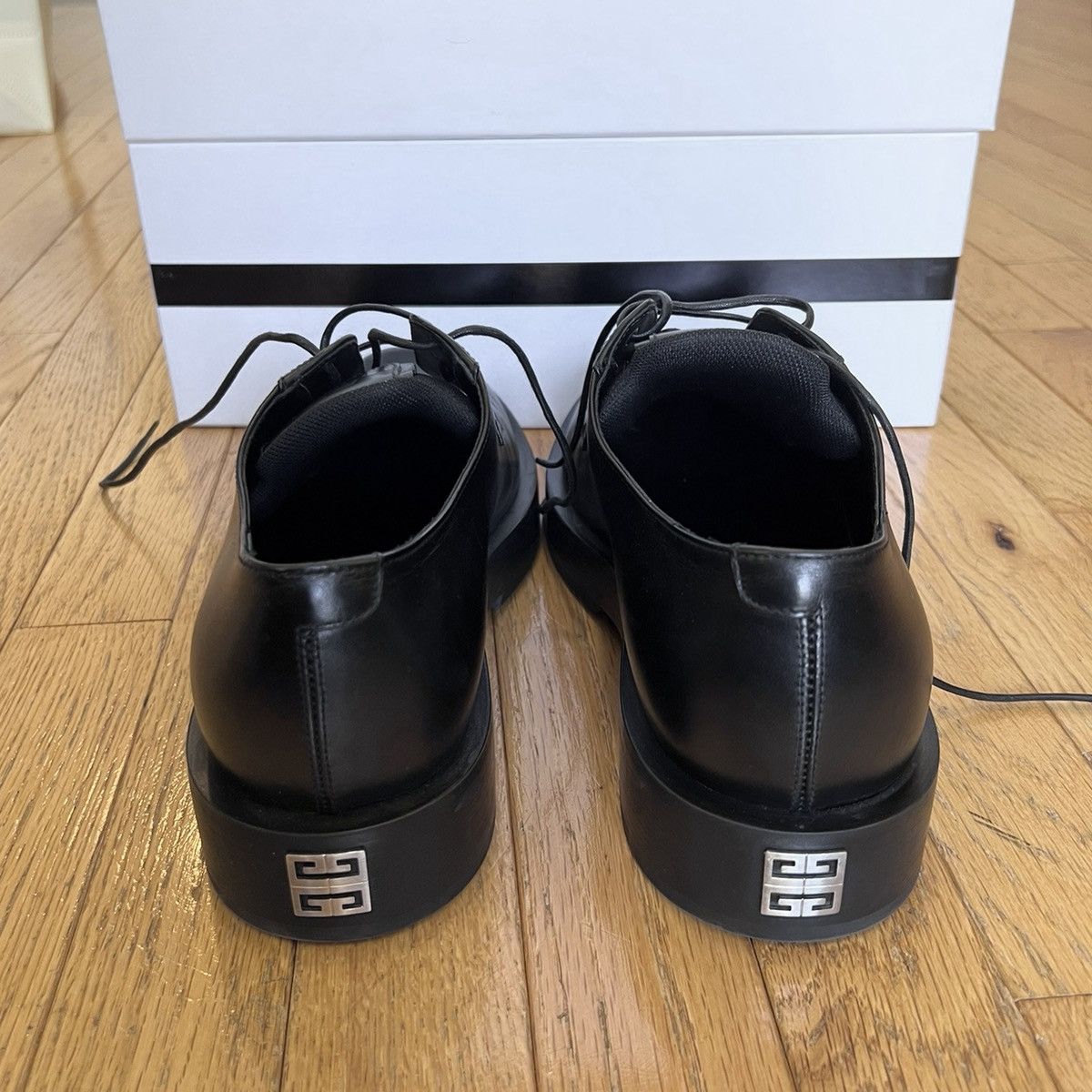 Givenchy Givenchy Black Squared Lace-Up Derbys Size US 8 / EU 41 - 3 Thumbnail
