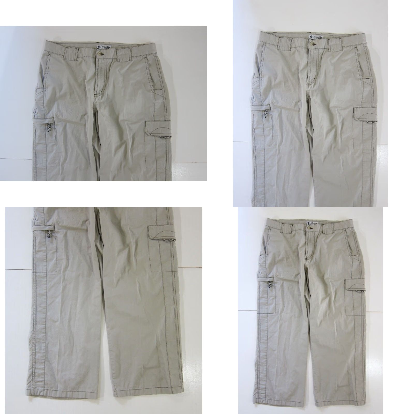 Vintage VINTAGE Columbia Pant Women 10 Beige Cargo Wide-Leg 32" Waist 23.5" Inseam 11" Rise 12" Thigh 9" Ankle 42" Hip 10 100% Cotton Size 32" / US 10 / IT 46 - 8 Thumbnail