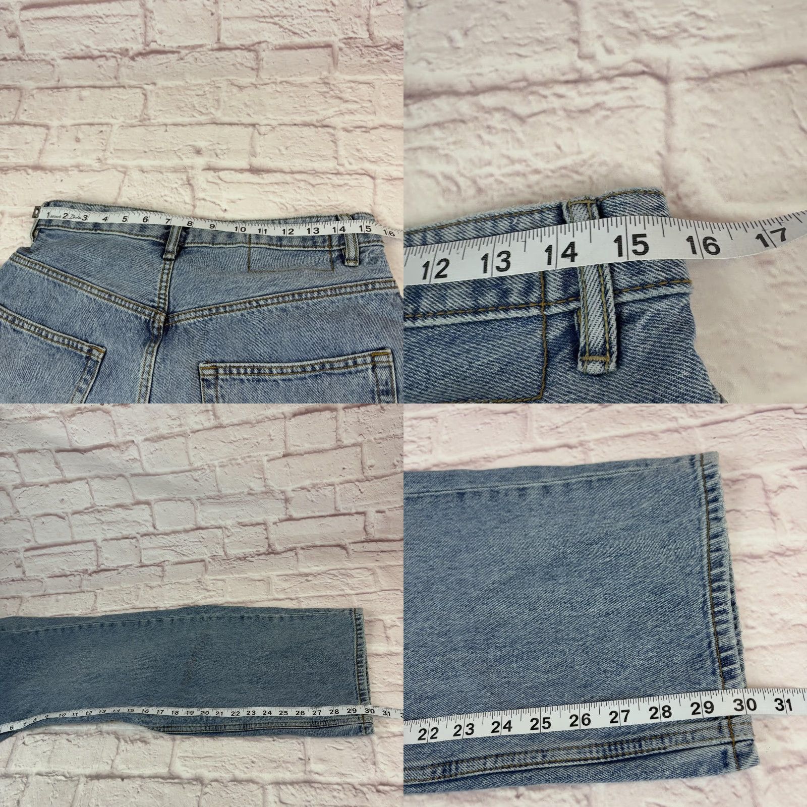 Zara Zara Jeans Womens Light Wash Straight Leg Denim High Rise Relaxed Fit 5-Pocket Blue XS? Wait. Size 24" / US 00 / IT 34 - 8 Thumbnail