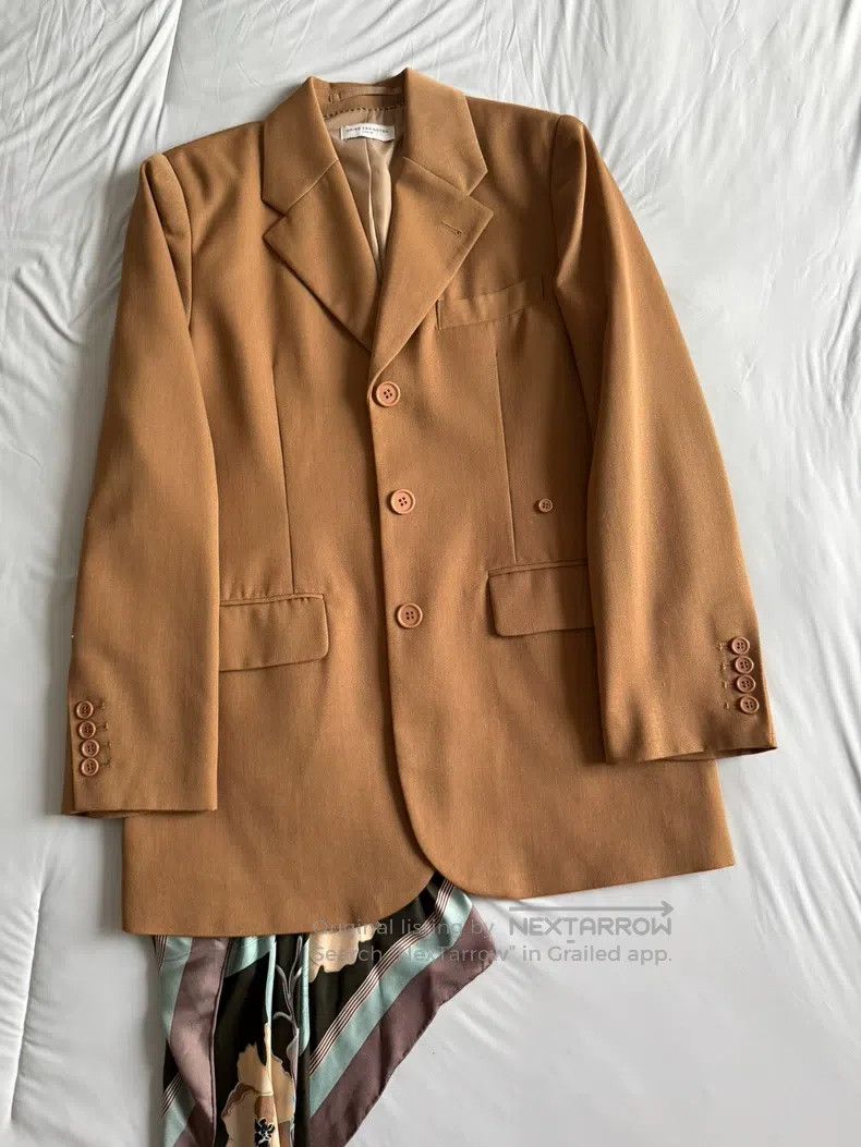 Dries Van Noten Dries Van Noten Coffee Scarf Blazer Jacket Size US S / EU 44-46 / 1 - 1 Thumbnail