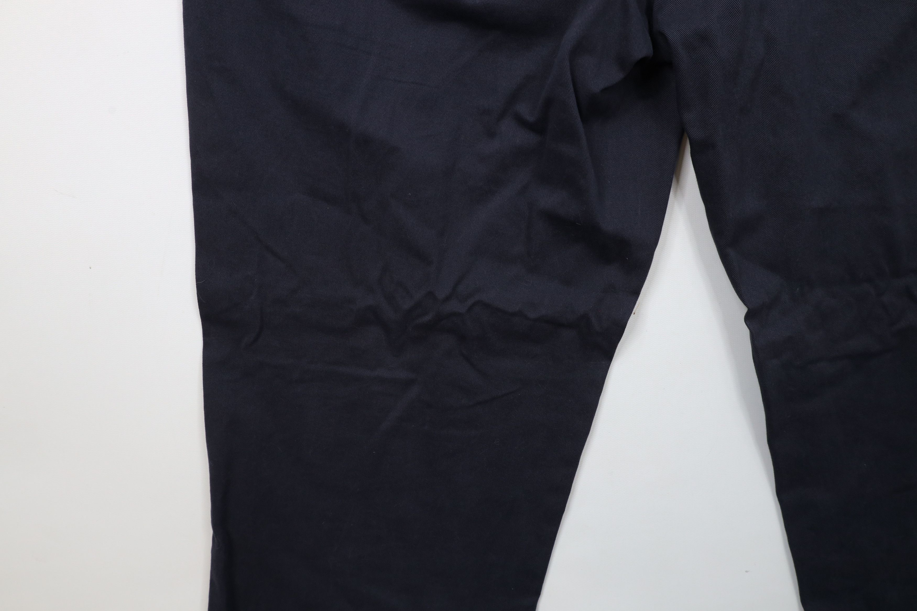 Ralph Lauren × Vintage Vintage 90s Ralph Lauren Wide Leg Chino Pants Navy Blue Size US 38 / EU 54 - 13 Thumbnail