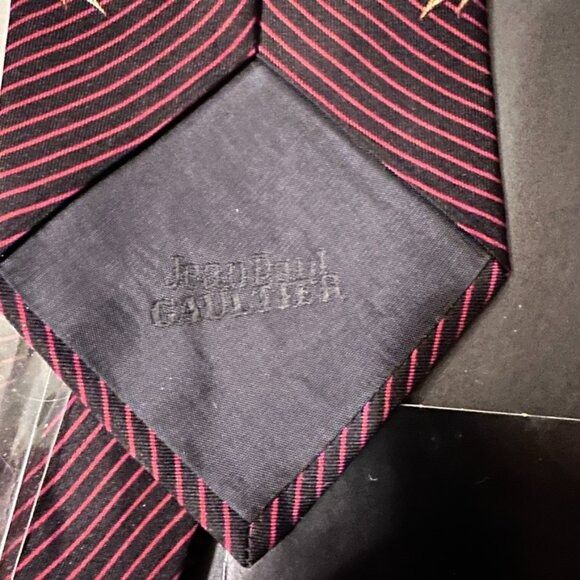 Jean Paul Gaultier Jean Paul Gaultier Absolut Sweden Silk NWT Tie RARE Maroon R Size ONE SIZE - 6 Thumbnail