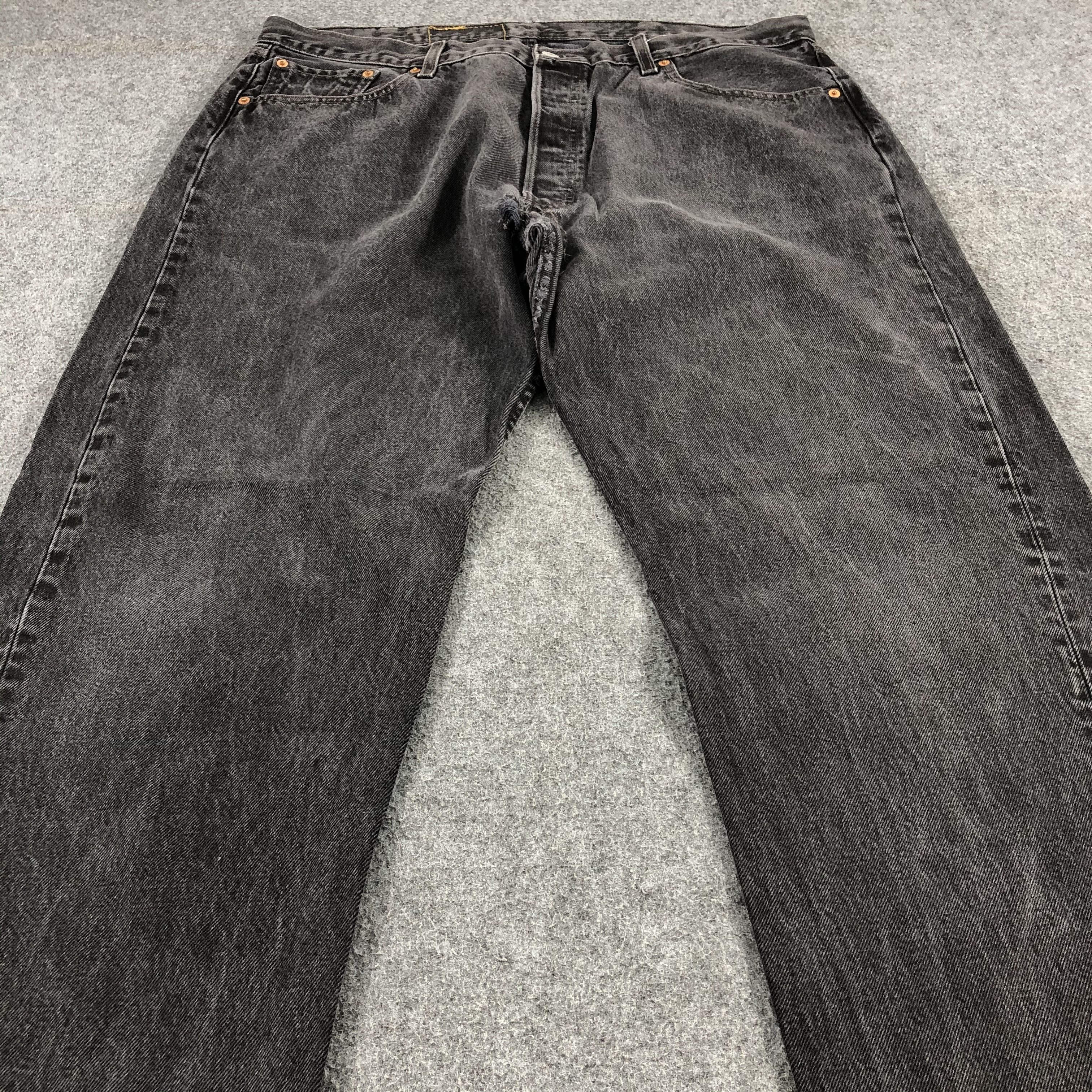 Levi's × Vintage Vintage 90s Faded Black Levis 501 Jeans-JM1536 Size US 39 - 3 Thumbnail