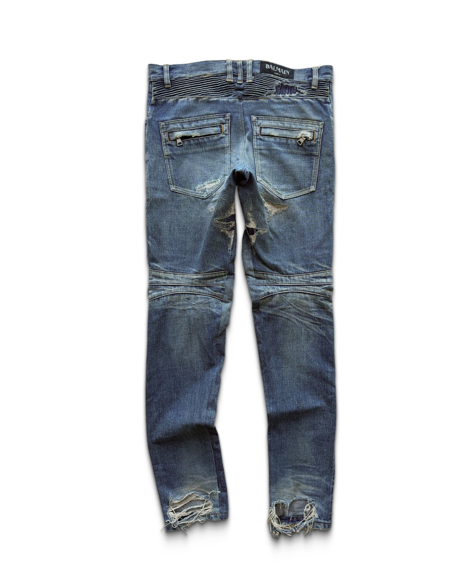 Balmain Balmain FW13 Destroyed Moto Biker Jeans Size US 32 / EU 48 - 3 Thumbnail