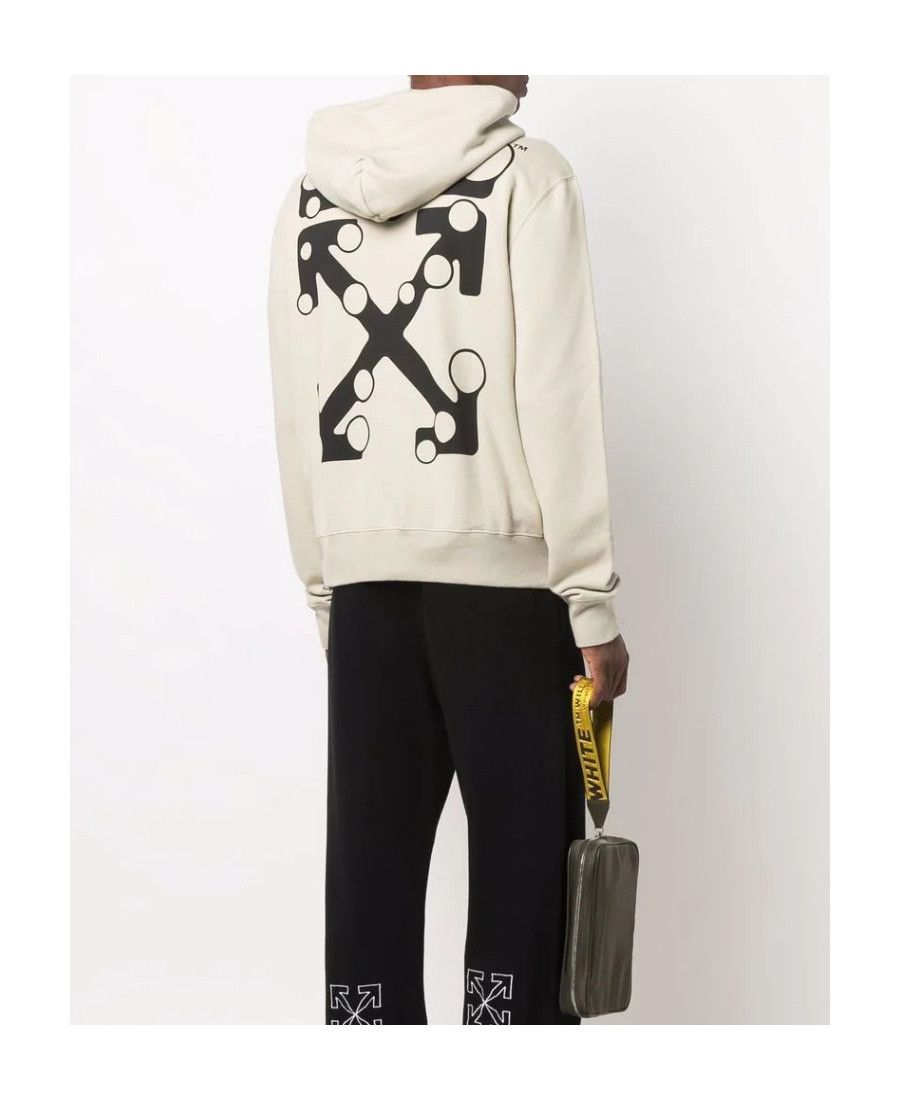 Off-White Beige Bubble Arrows Logo Zip Hoodie Size US M / EU 48-50 / 2 - 2 Thumbnail