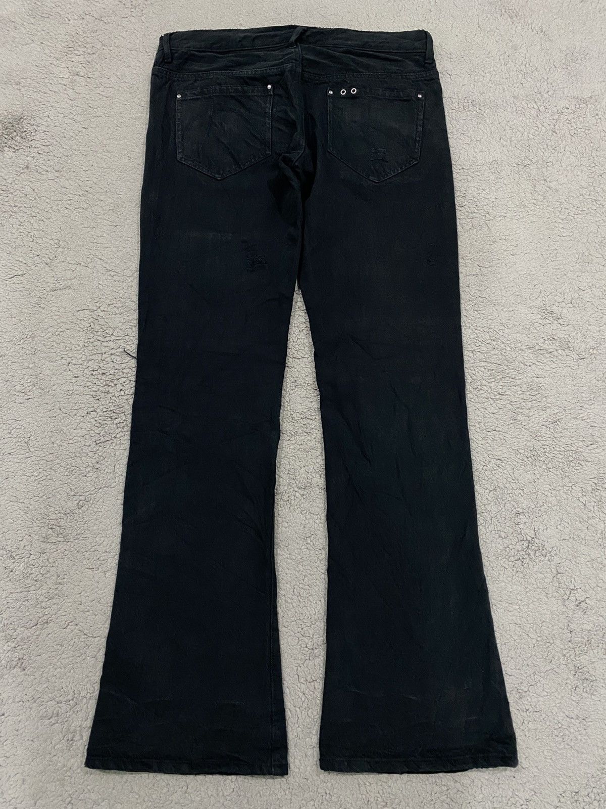 If Six Was Nine NEED GONE ‼️ No ID Black Flared Distressed like Tornado Mart Size US 33 - 11 Thumbnail