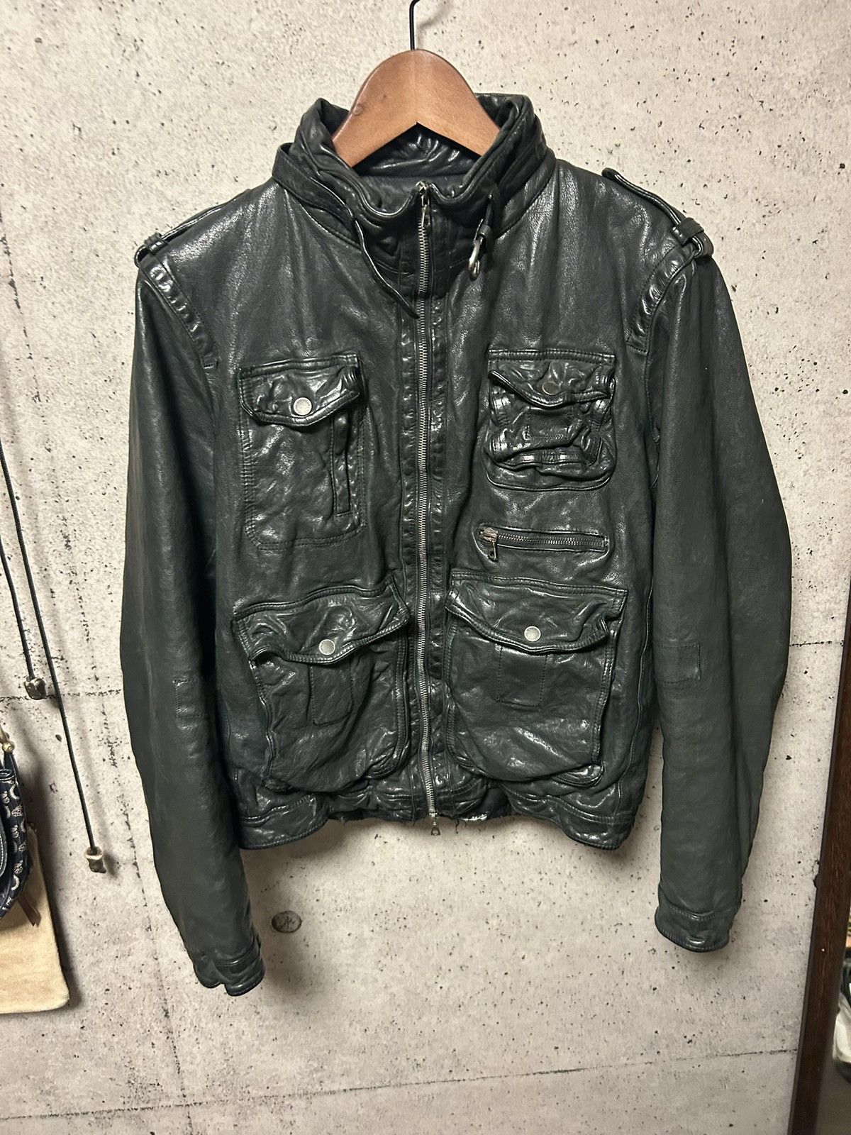 Neil Barrett AW09 Neil Barett waxed leather jacket Size US S / EU 44-46 / 1 - 1 Thumbnail