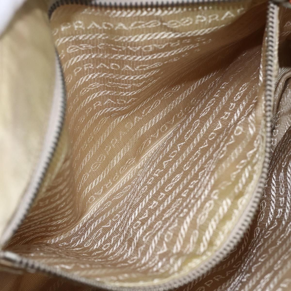 Prada PRADA Tote Bag Nylon Ivory Silver Auth 166401 - Jerrillo Size ONE SIZE - 22 Thumbnail