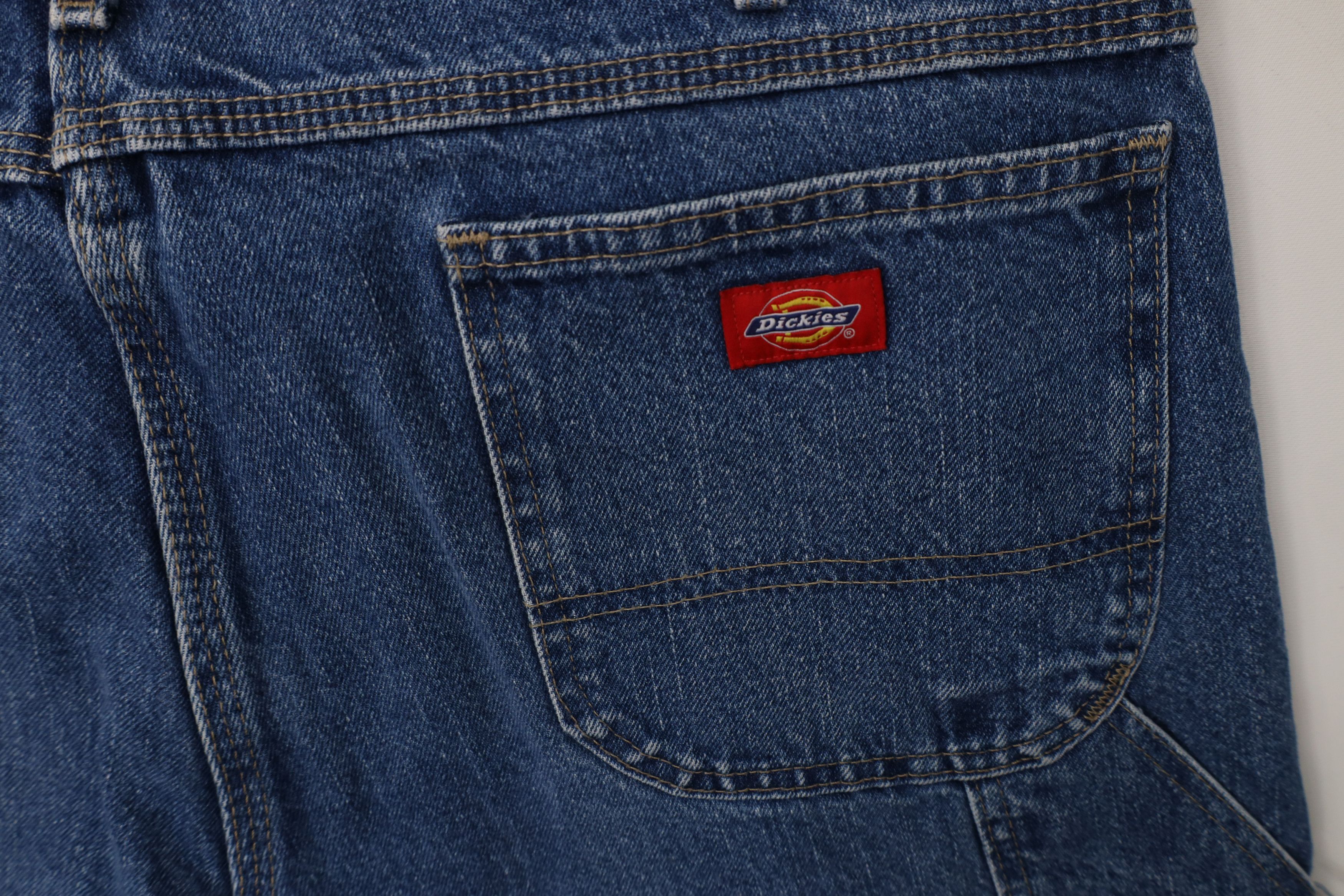 Dickies Vintage Y2K Dickies Wide Leg Dungaree Denim Jeans Blue Size US 38 / EU 54 - 12 Thumbnail