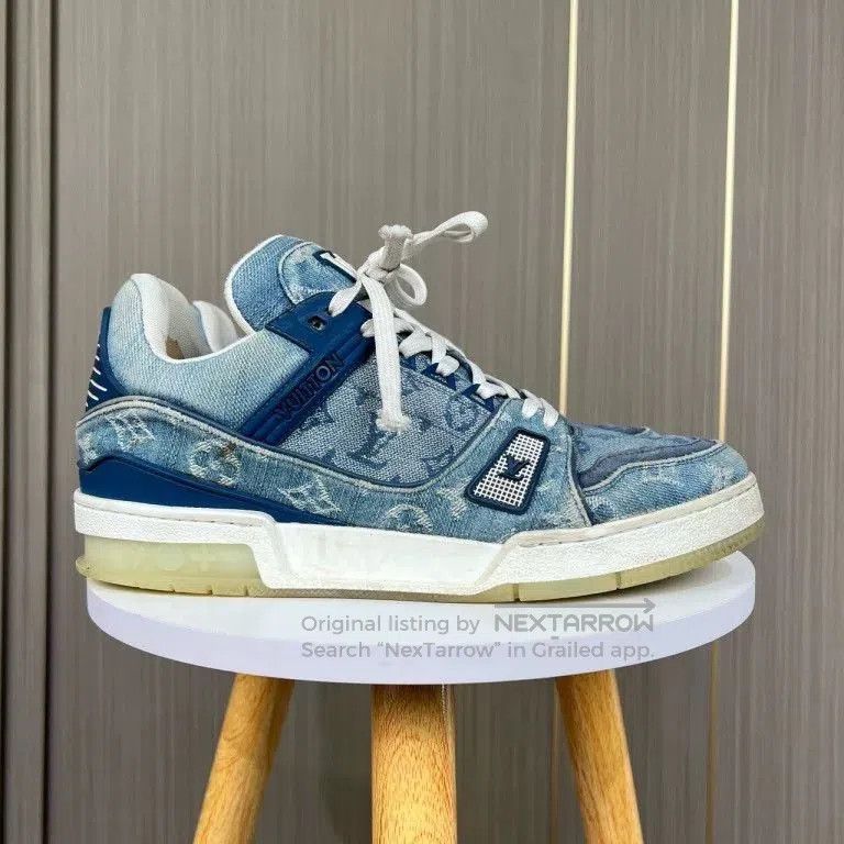 Louis Vuitton louis vuitton blue denim trainer sneakers. Size US 6.5 / EU 39-40 - 2 Thumbnail