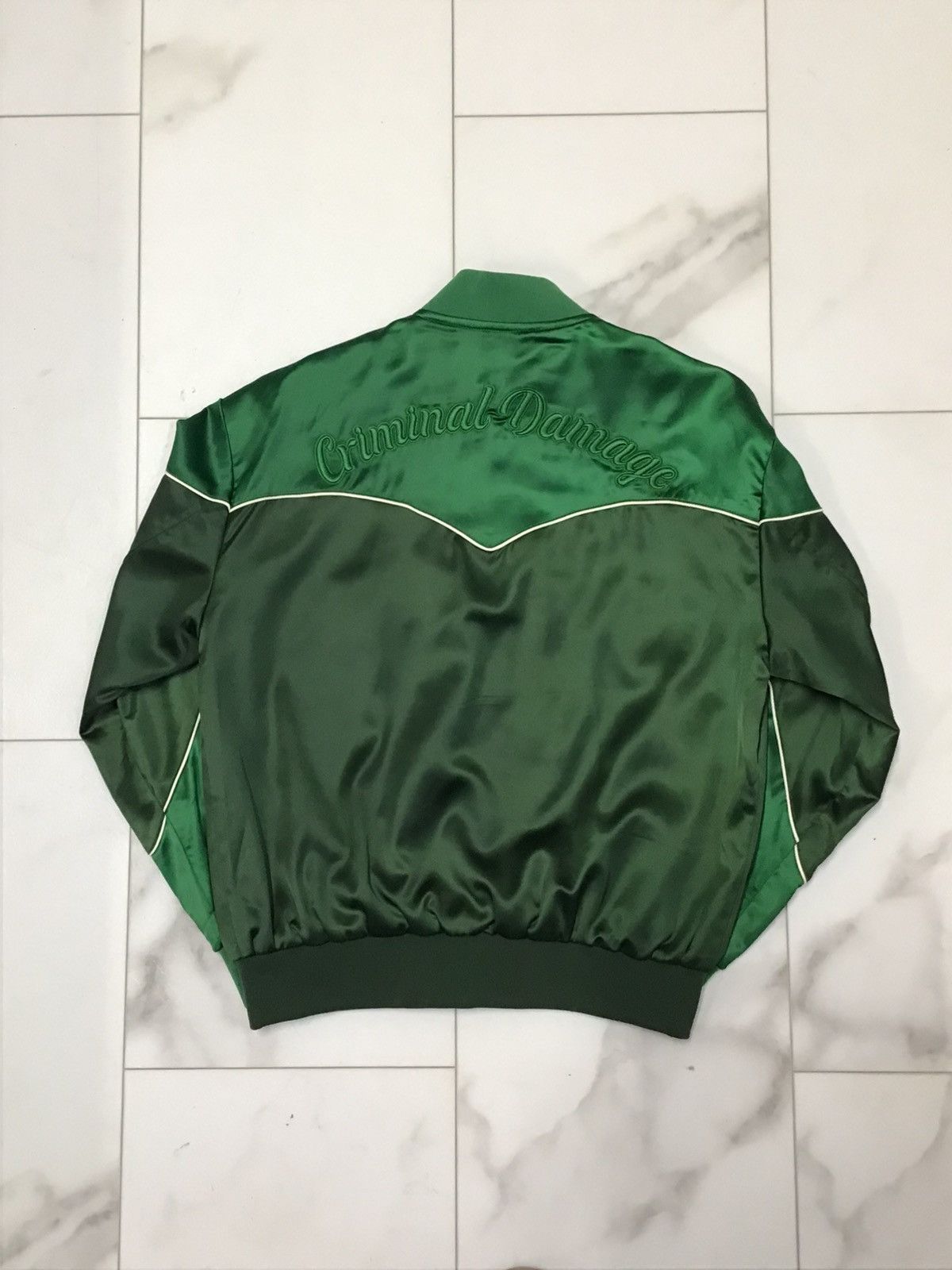 Criminal Damage Wester Satin Bomber Jacket Size US S / EU 44-46 / 1 - 4 Thumbnail