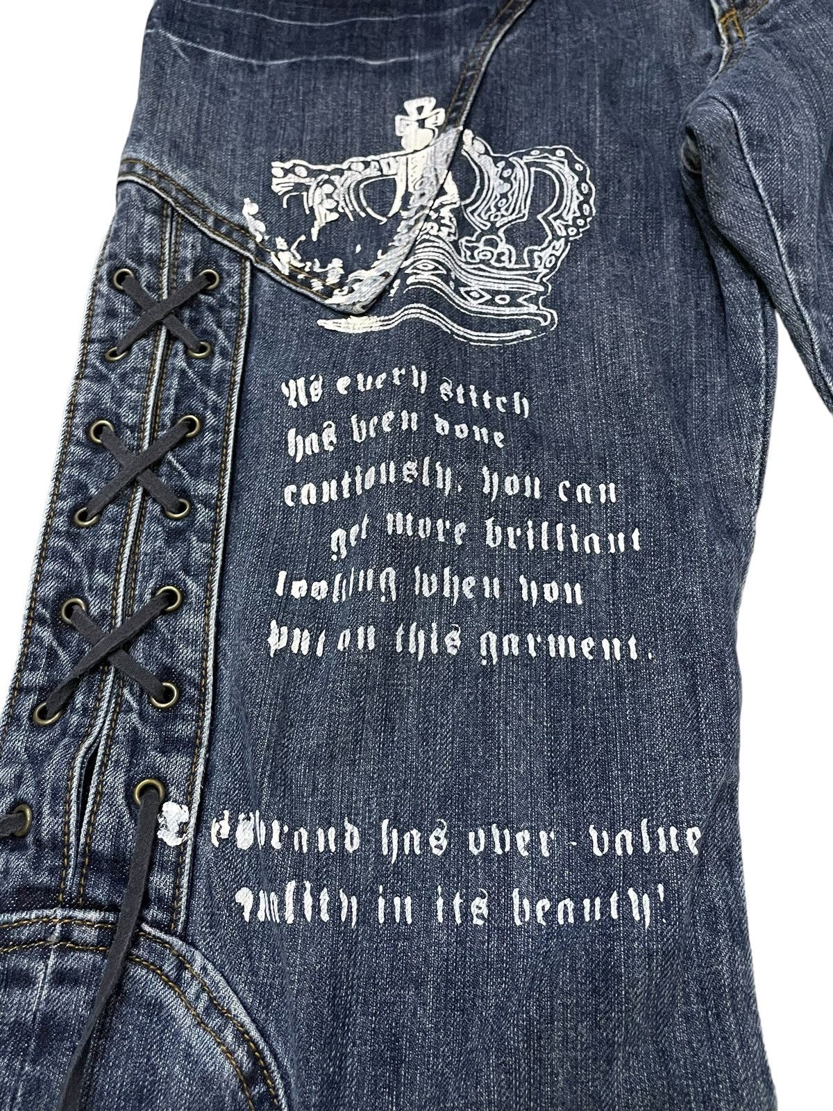 If Six Was Nine × In The Attic × Le Grande Bleu (L.G.B.) Paneled Asymmetrical Poems Flared Jeans Size US 34 / EU 50 - 14 Thumbnail