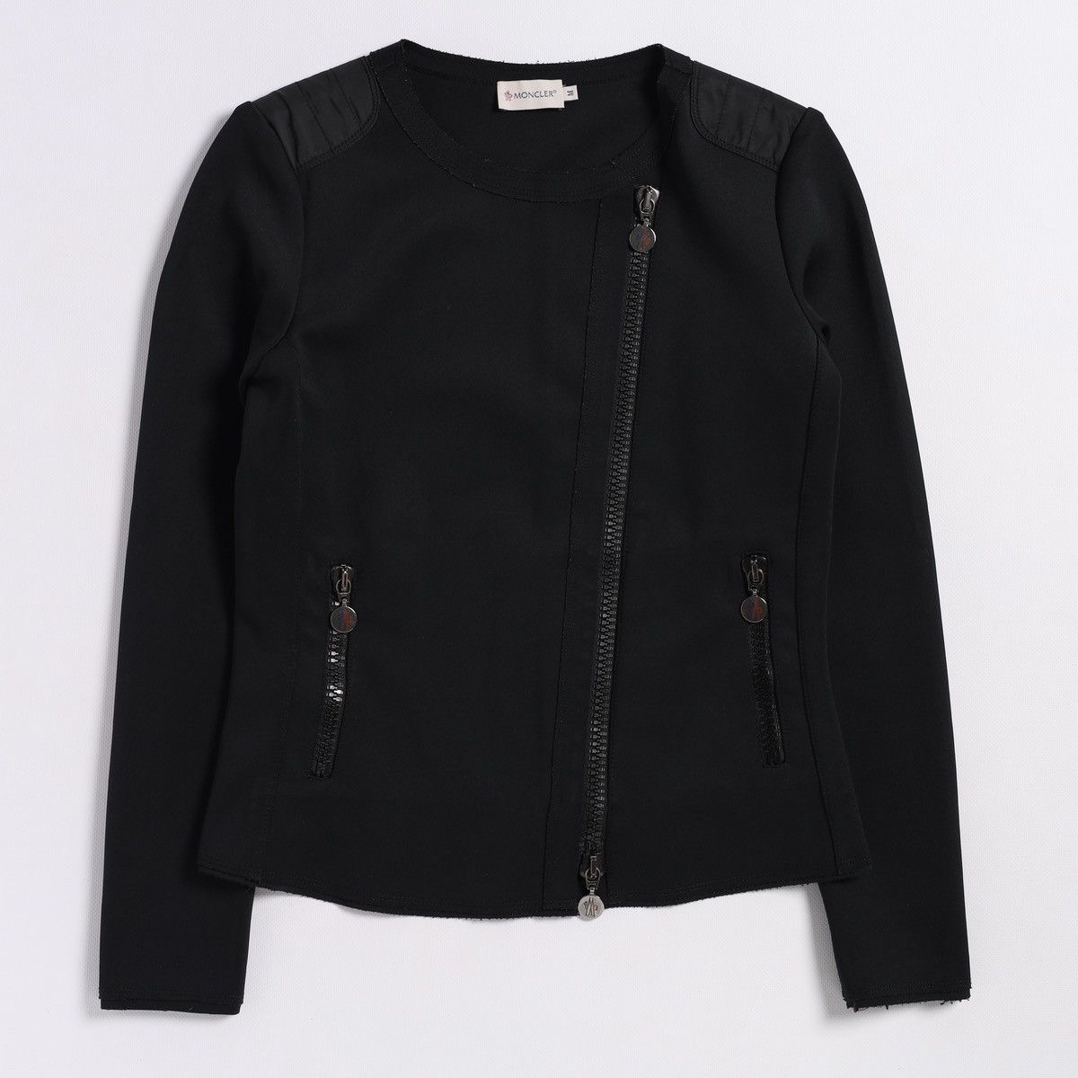 Moncler Moncler Biker Nylon Jacket Navy Crop Zip Size M / US 6-8 / IT 42-44 - 3 Thumbnail