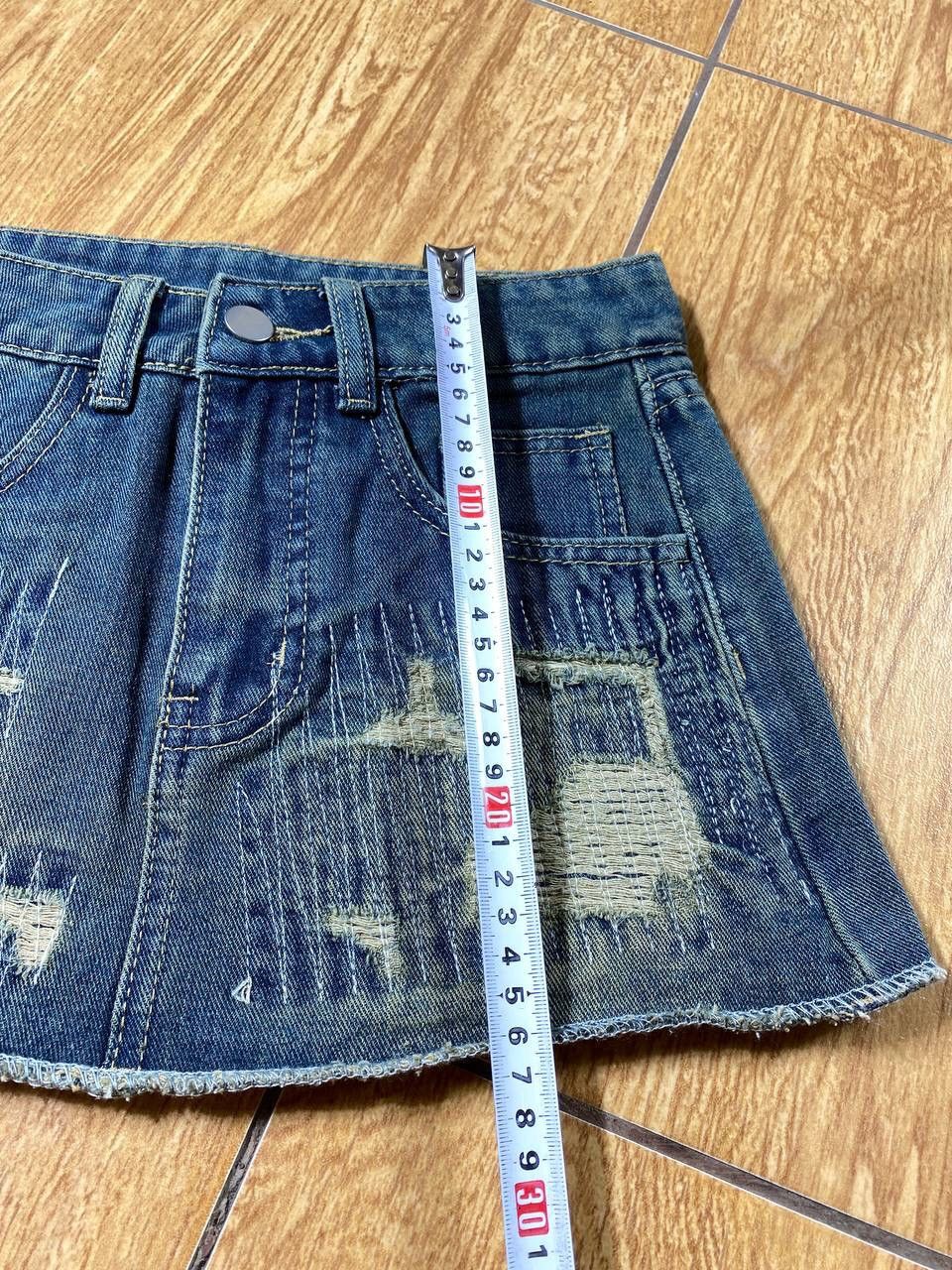 Japanese Brand × Vintage Vintage Basic Y2K Denim Mini Skirt Streetwear Size 28" / US 6 / IT 42 - 8 Thumbnail