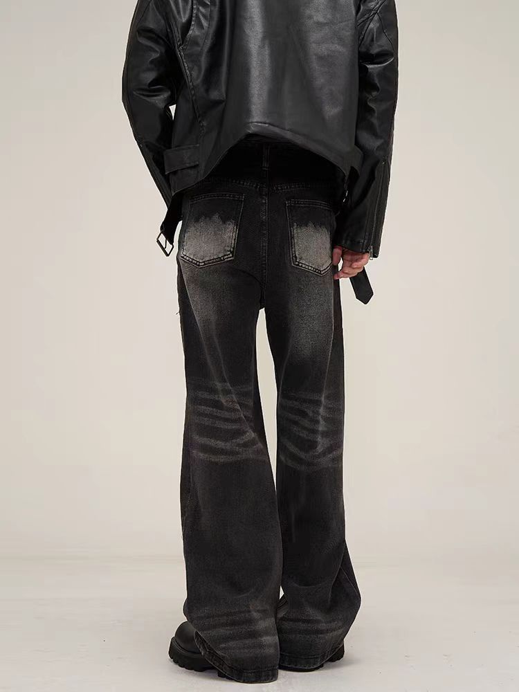 Japanese Brand × Jean Street Black Vintage Wide Leg Jeans Size US 32 / EU 48 - 2 Thumbnail