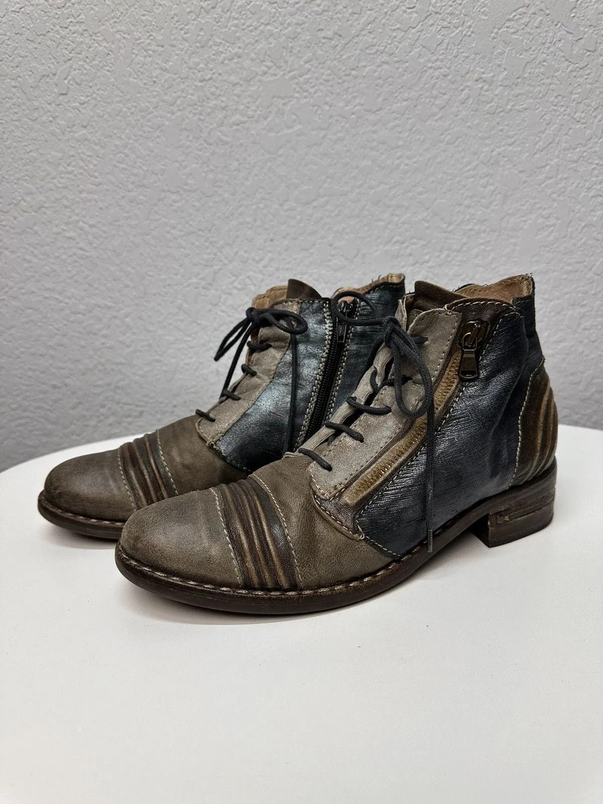 A.S.98 Combat Boots Dolce & Gabbana brown leather Avantgarde AS98 Size US 8 / EU 41 - 1 Thumbnail