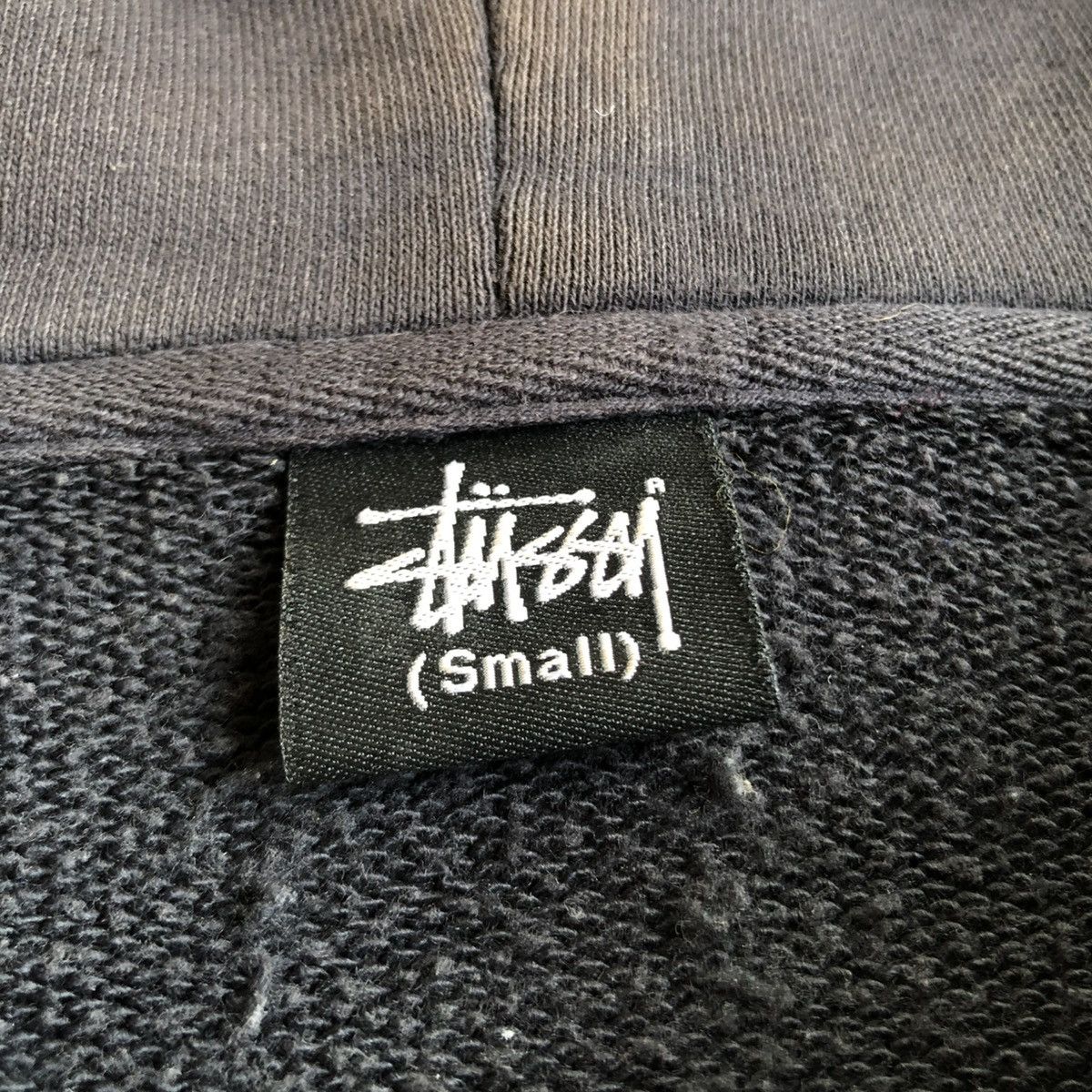 Stussy Vintage Trashed Stussy Dagger Rope Logo Ziphoodie Black Size US L / EU 52-54 / 3 - 10 Thumbnail