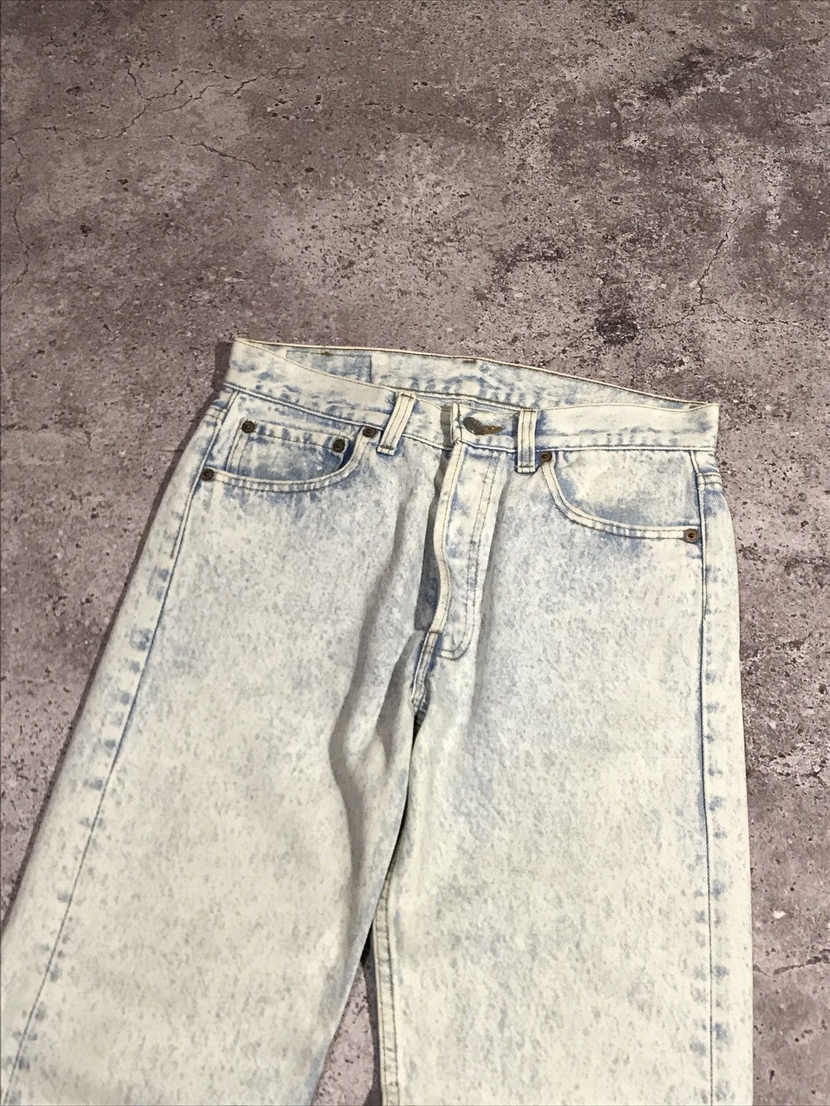 Levi's Vintage 90s Levi’s 501 Denim Jeans Blue/White 29x30 Usa Size US 29 - 6 Thumbnail