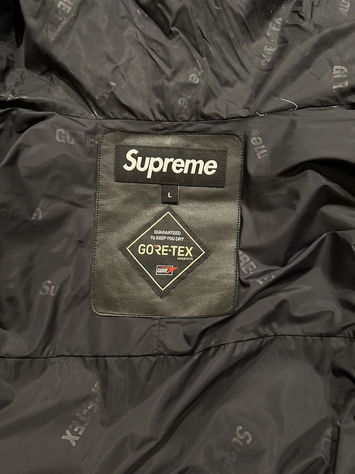 Goretex × Supreme Supreme Gore-Tex Leather Jacket Black Size US L / EU 52-54 / 3 - 9 Thumbnail