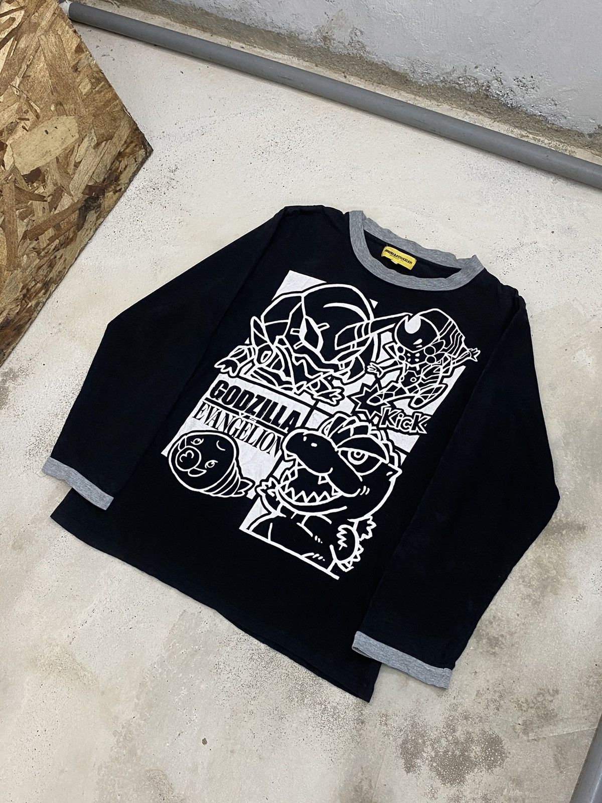 Anime × Japanese Brand Crazy Worn Faded Anima Tohoco Japan Evangelion X Godzilla Size US M / EU 48-50 / 2 - 2 Thumbnail