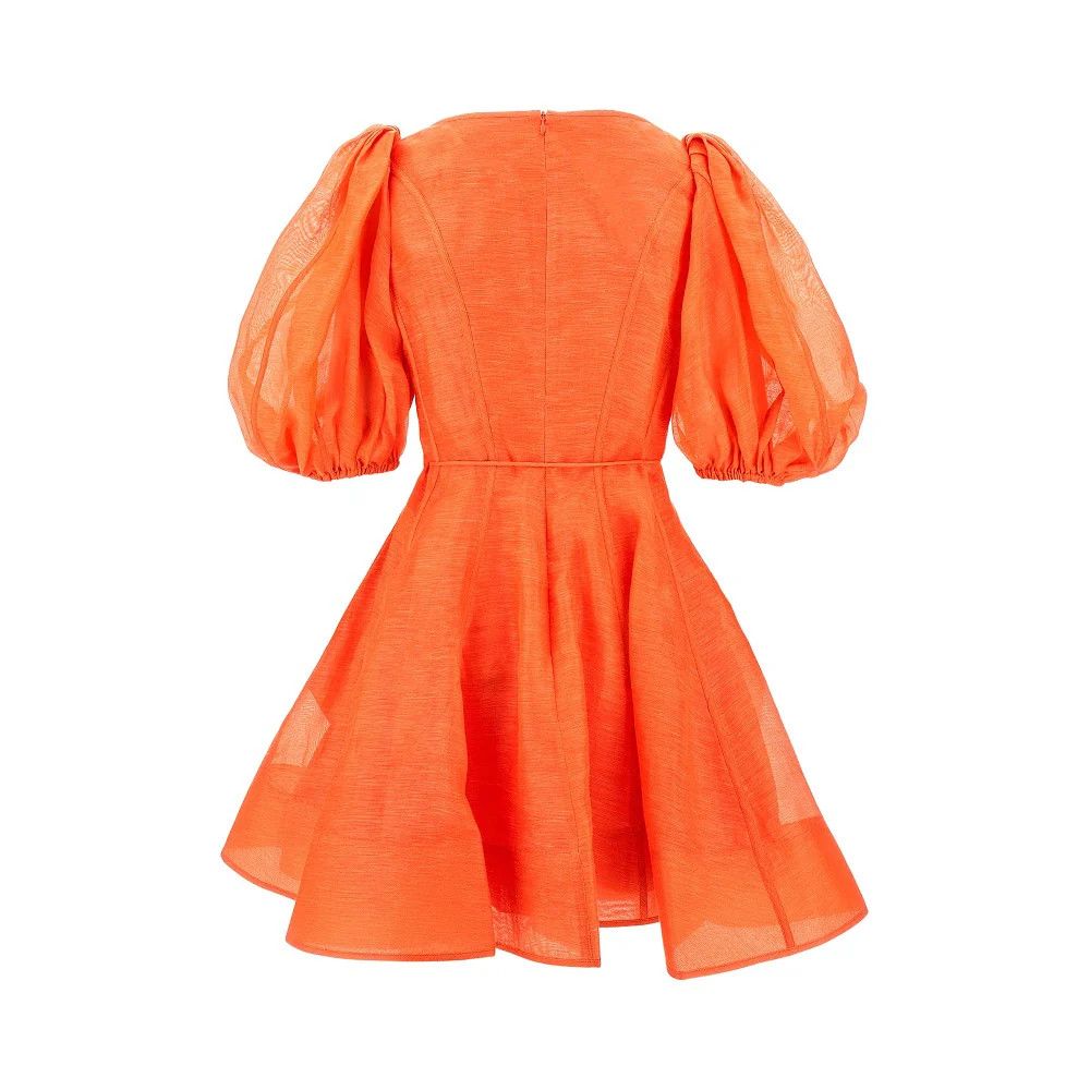 Zimmermann o1s22i1n1024 Tranquility Linen Mini Dress in Orange Size M / US 6-8 / IT 42-44 - 3 Thumbnail