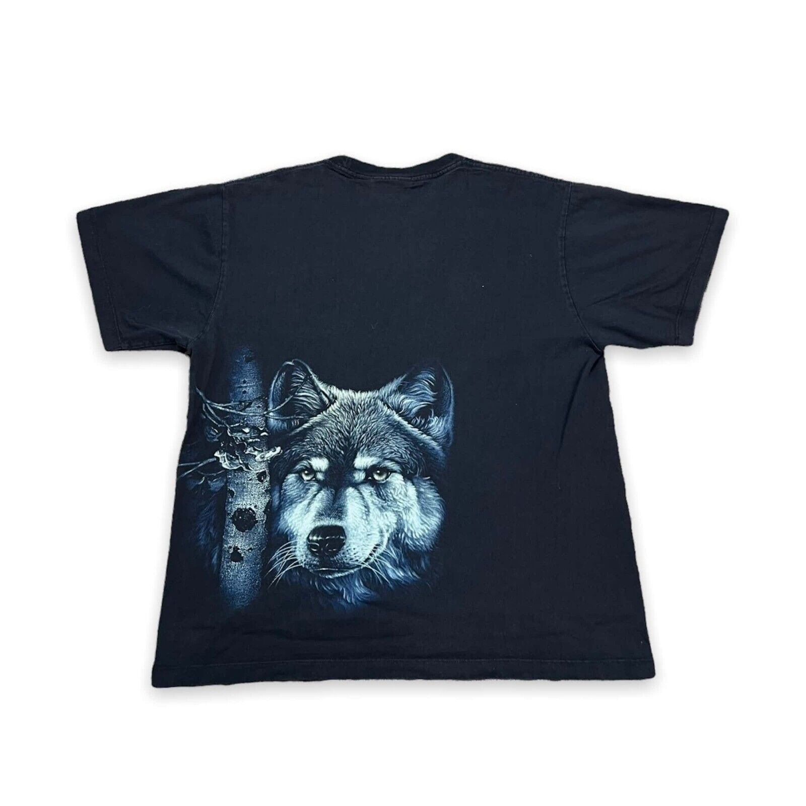 Vintage Vintage Y2K Wolf T Shirt Double Sided Animal Graphic Tee Size US L / EU 52-54 / 3 - 3 Thumbnail