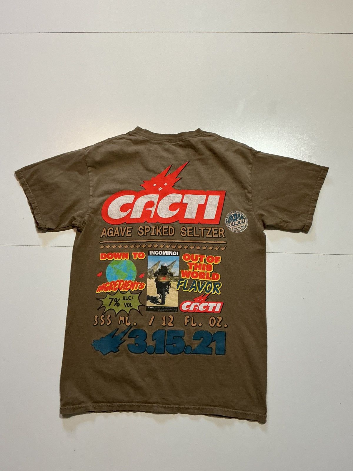 Travis Scott Cacti Travis Scott Agave Spiked Seltzer This World T-Shirt Size US M / EU 48-50 / 2 - 1 Thumbnail