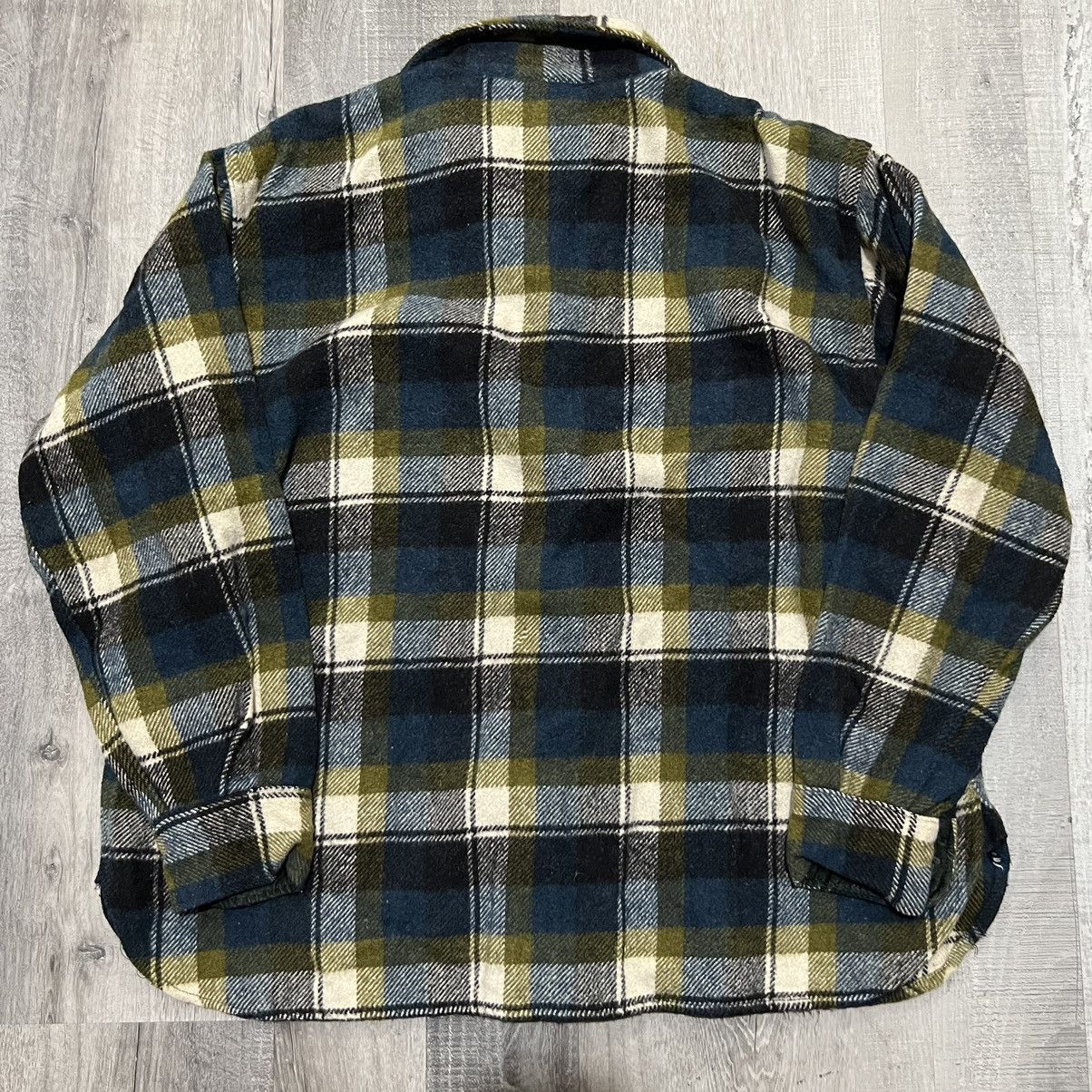Vintage VTG Minnesota Woolen Mills 50s Plaid Wool Flannel Shirt Size US L / EU 52-54 / 3 - 2 Thumbnail