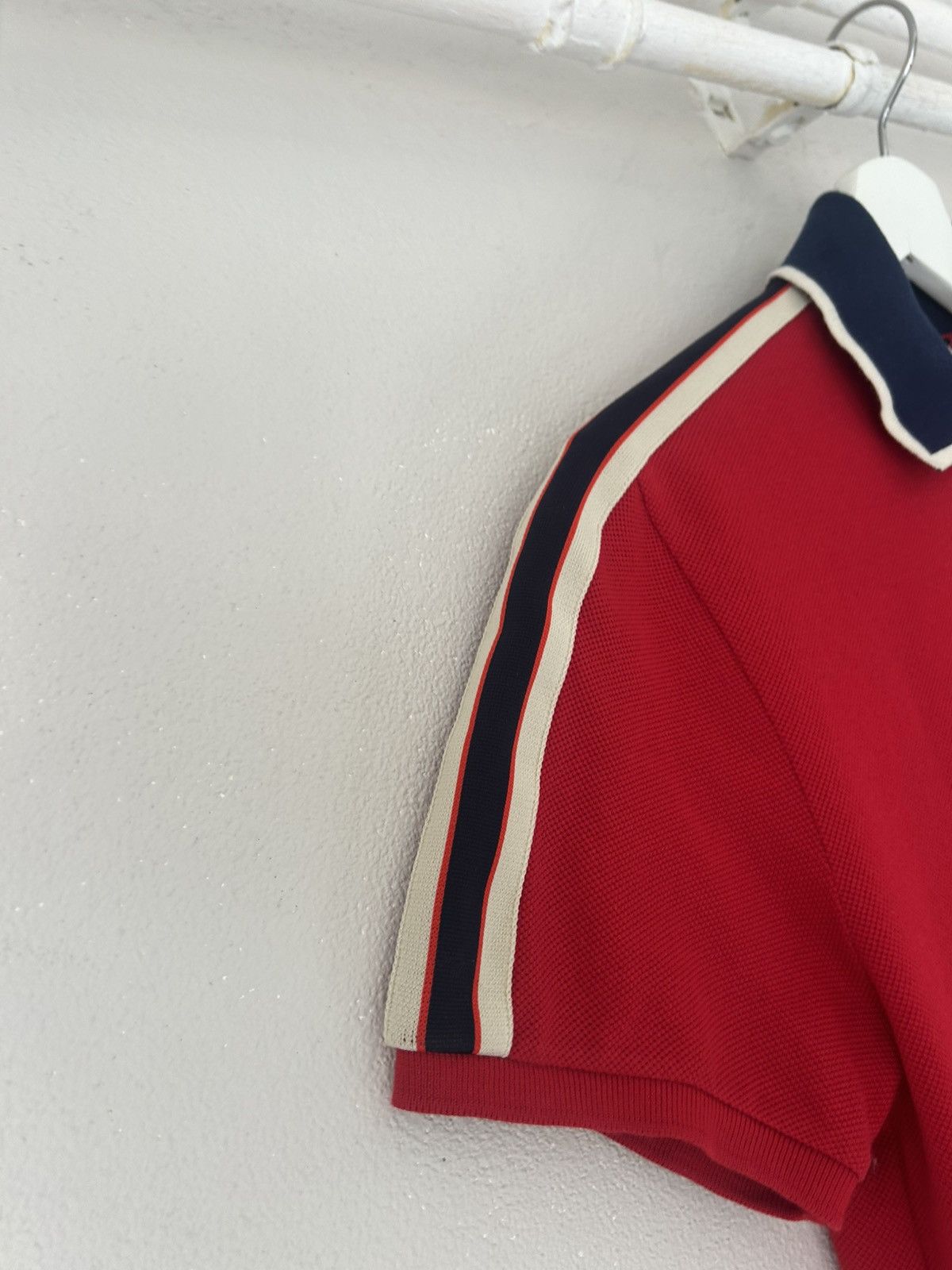 Gucci Gucci Red Polo Shirt with Logo Taped Sleeves - Size S Size US S / EU 44-46 / 1 - 3 Thumbnail