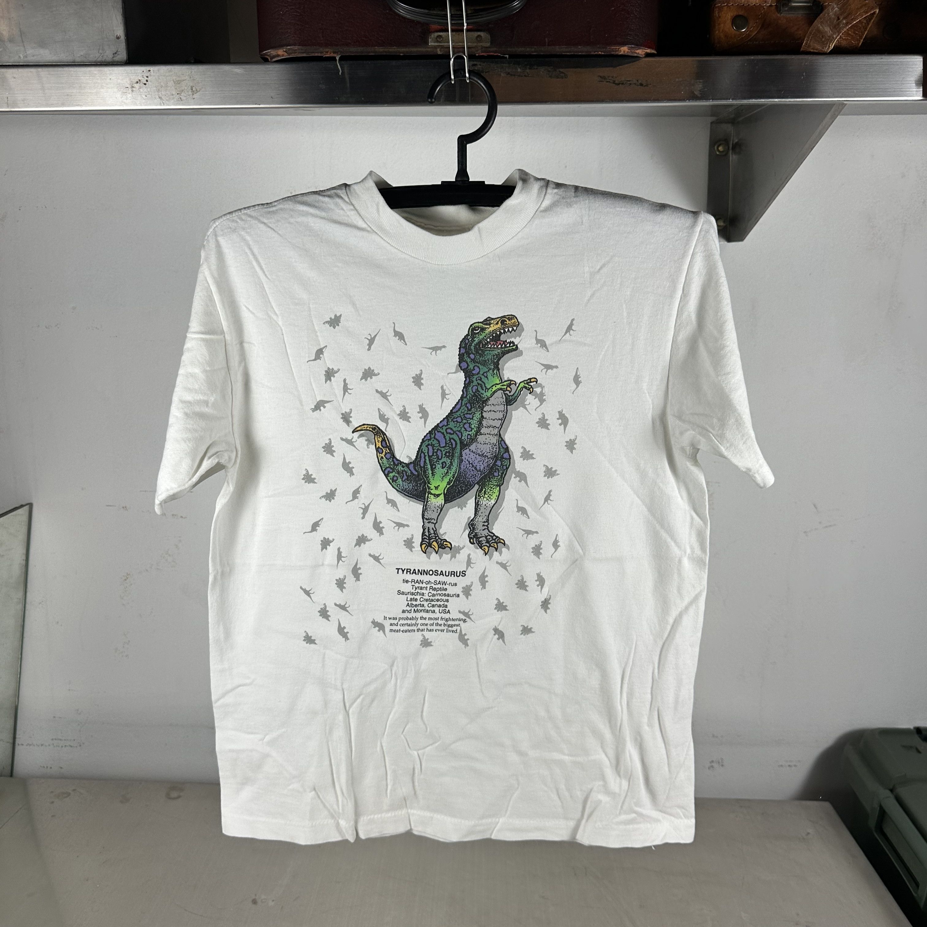 Vintage Vintage 90s Tyrannosaurus Rex Dinosaur Single Stitch T-Shirt Size US M / EU 48-50 / 2 - 1 Thumbnail