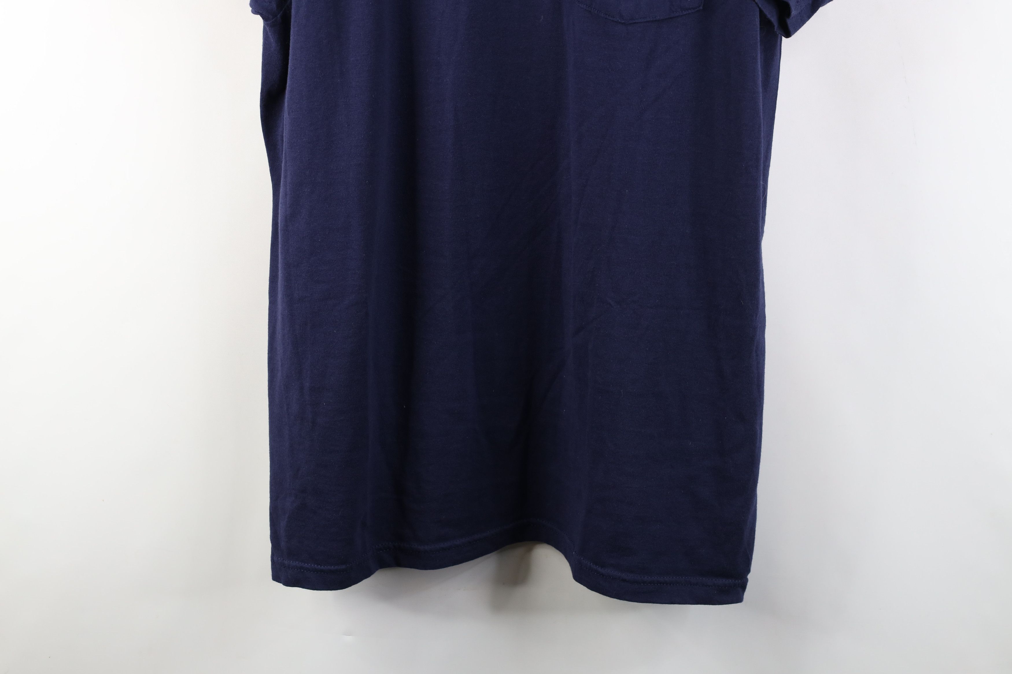 Vintage Vintage 90s Streetwear Pocket Short Sleeve T-Shirt Navy Blue Size US XXL / EU 58 / 5 - 3 Thumbnail