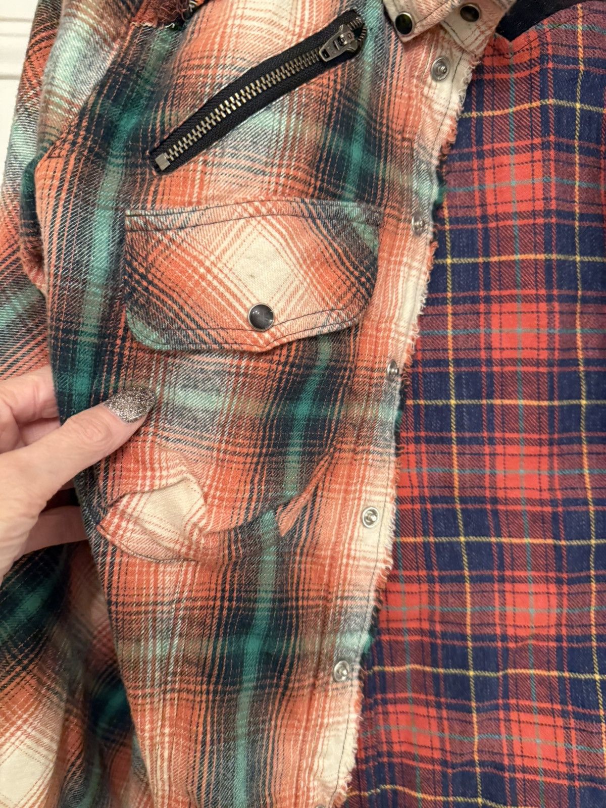Le Grande Bleu (L.G.B.) Cotton flannel shirt, multicoloured Size M / US 6-8 / IT 42-44 - 3 Thumbnail