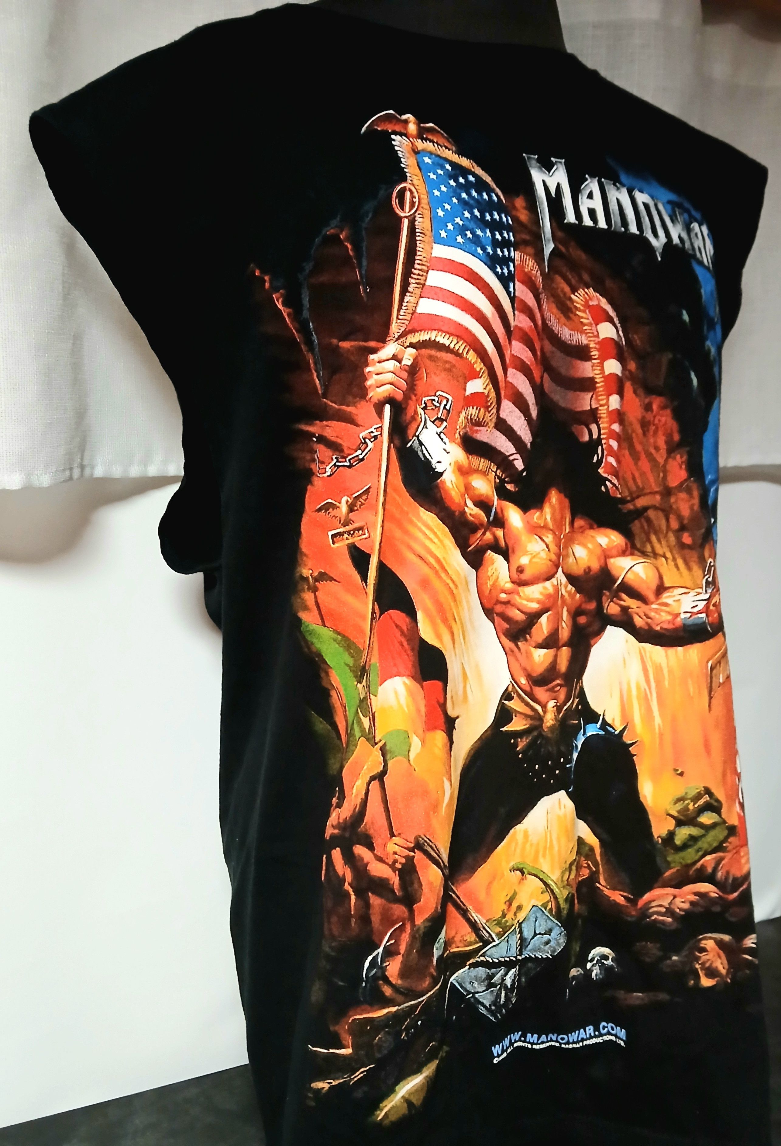Band Tees MANOWAR WARRIORS OF THE WORLD -02 NOS Size US XL / EU 56 / 4 - 5 Thumbnail