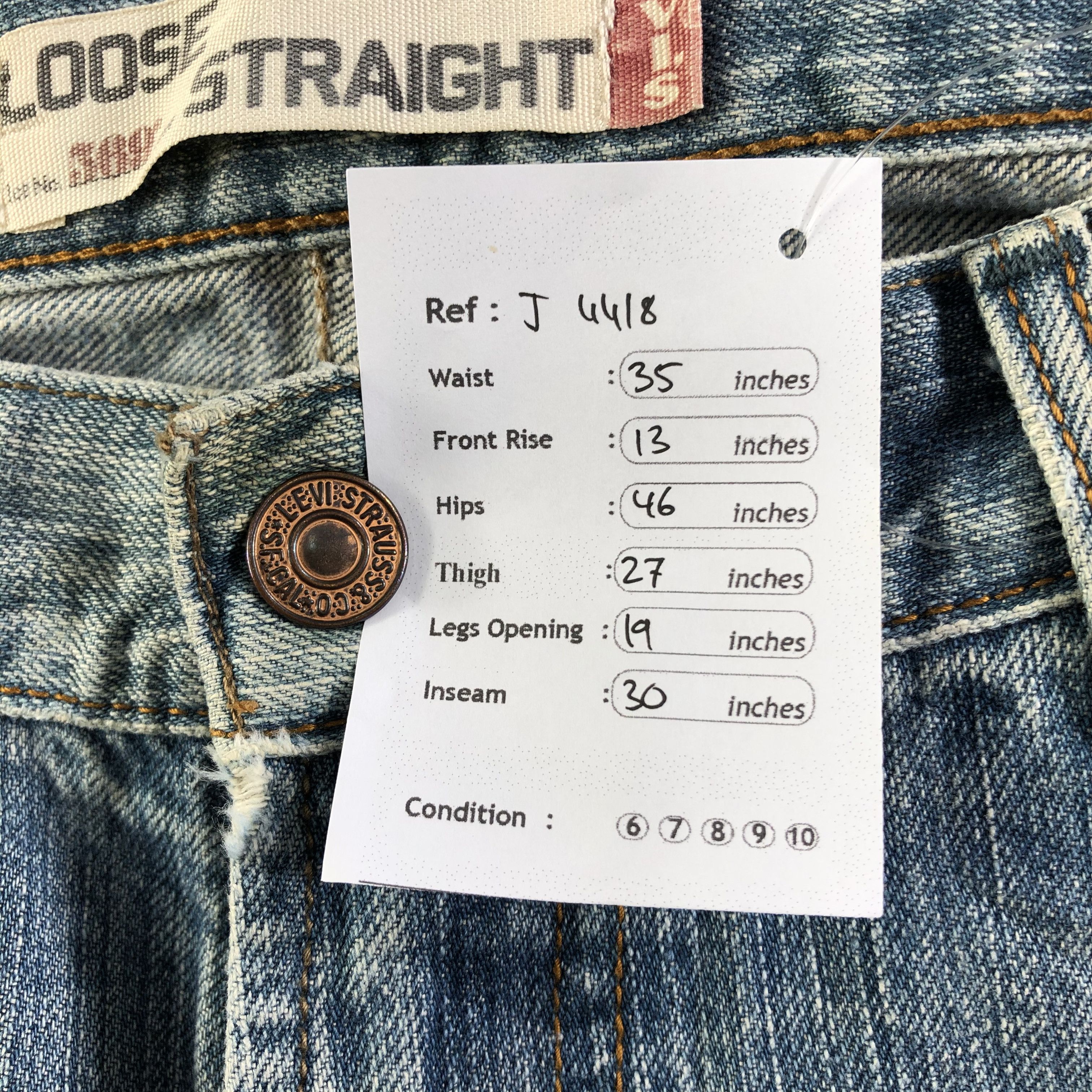 Levi's Vintage Levis 569 Jeans-J4418 Size US 35 - 15 Thumbnail