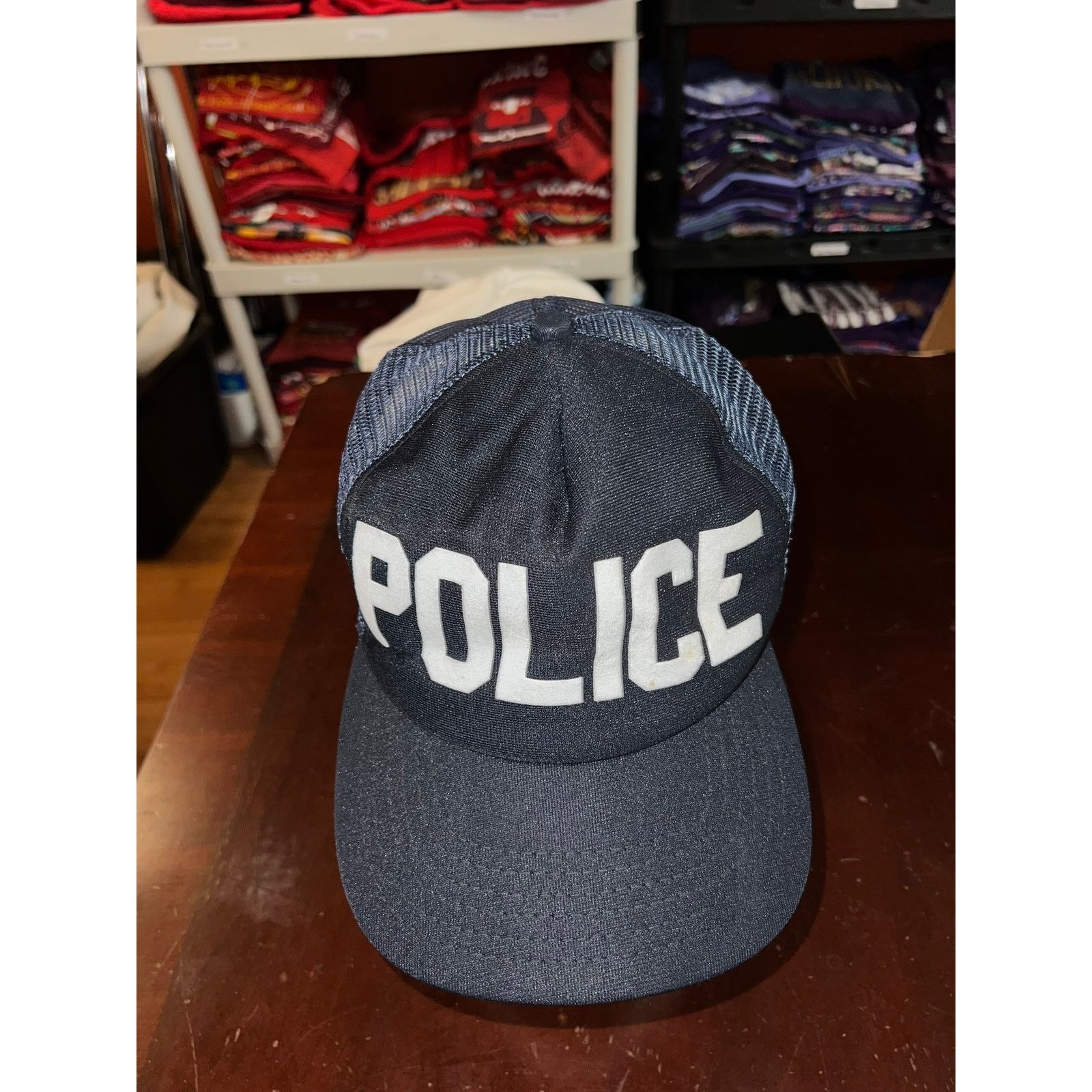 New Era Vintage Police Snapback Trucker Mesh Hat Cap New Era VTG Size ONE SIZE - 4 Thumbnail