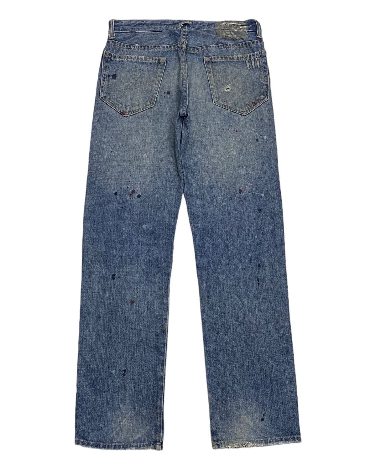 Beams Plus VINTAGE BEAMS PAINTER DISTRESSED DENIM JEANS Size US 32 / EU 48 - 4 Thumbnail