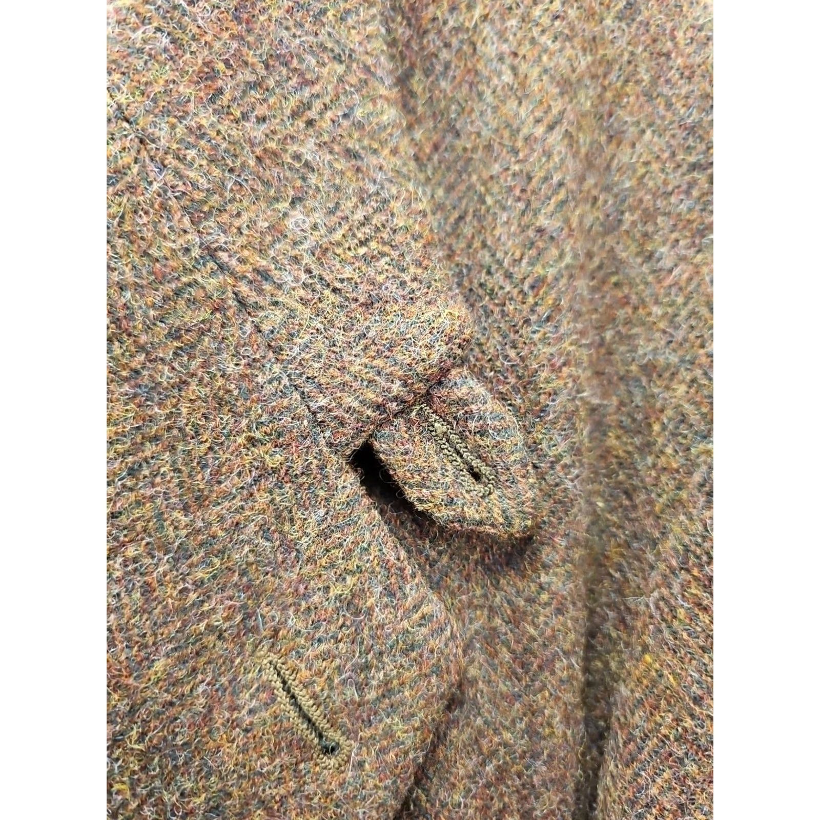 Vintage VINTAGE L.L.Bean Blazer Tweed Wool 3-Button Notch Lapel Quilted Thinsulate Regular 44 Mens Jacket Sport Coat Brown Size 44R - 3 Thumbnail