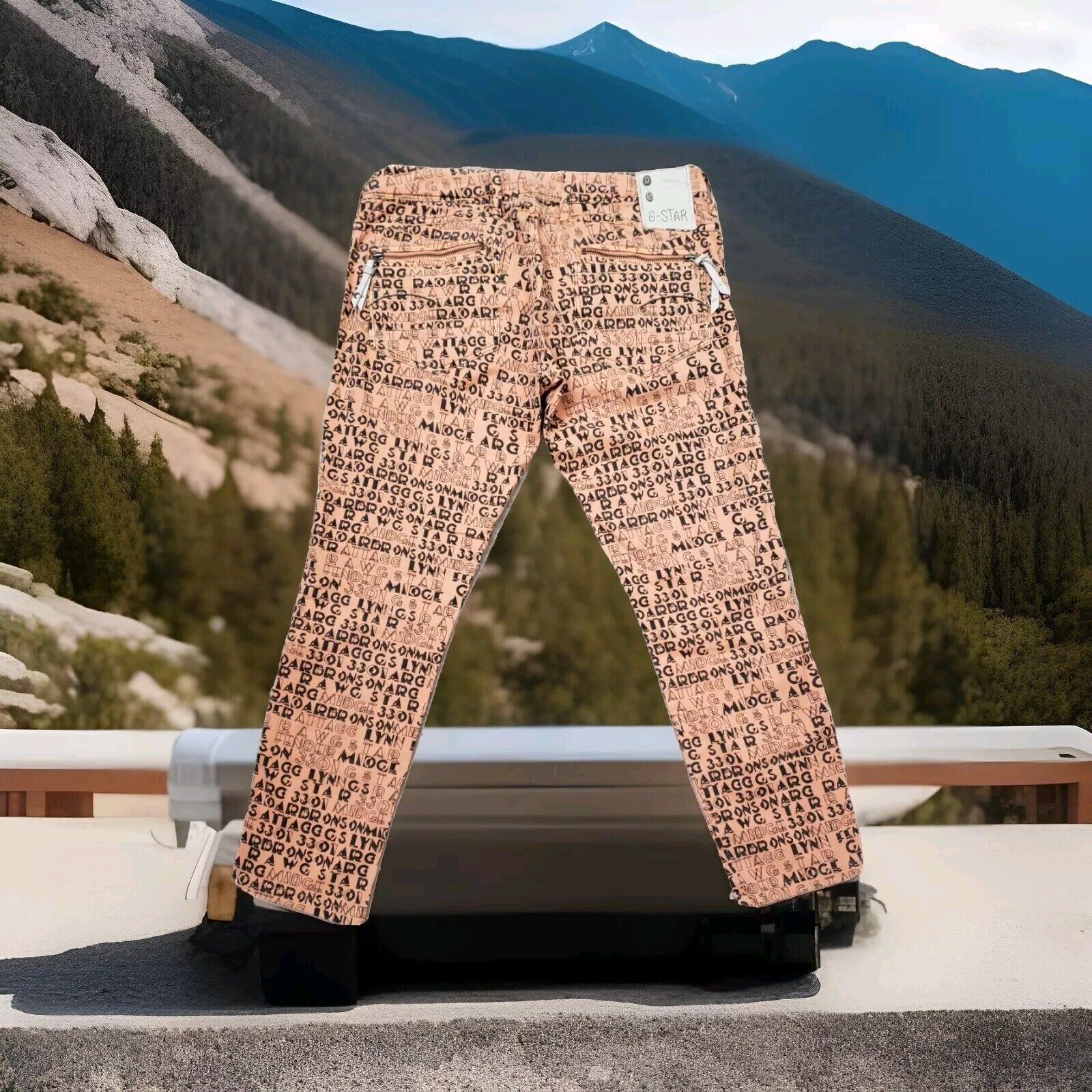 G-Star G STAR GS RAW 5204 Logo Style Crop Pants Front Pocket 32×25 Size US 32 / EU 48 - 2 Thumbnail