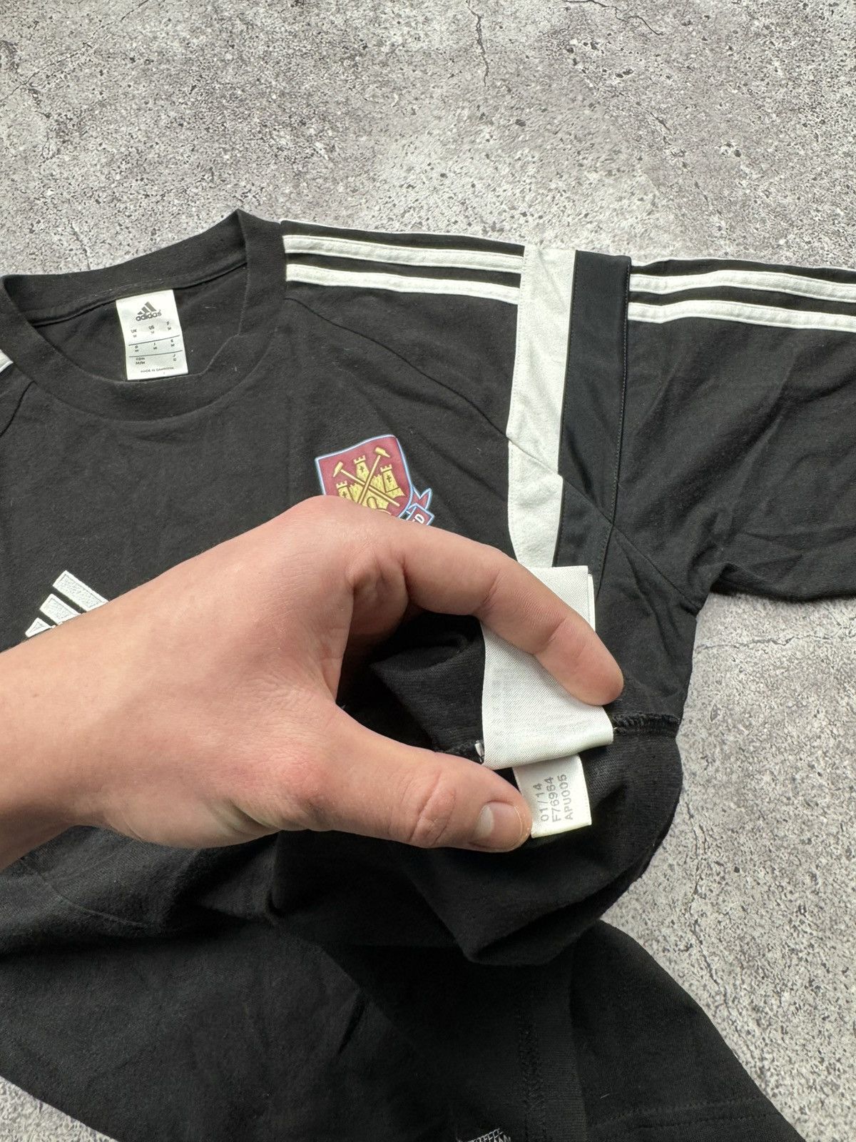 Adidas Vintage Adidas West Ham Y2K Soccer Jersey Cotton Shirt Japan Size US M / EU 48-50 / 2 - 6 Thumbnail